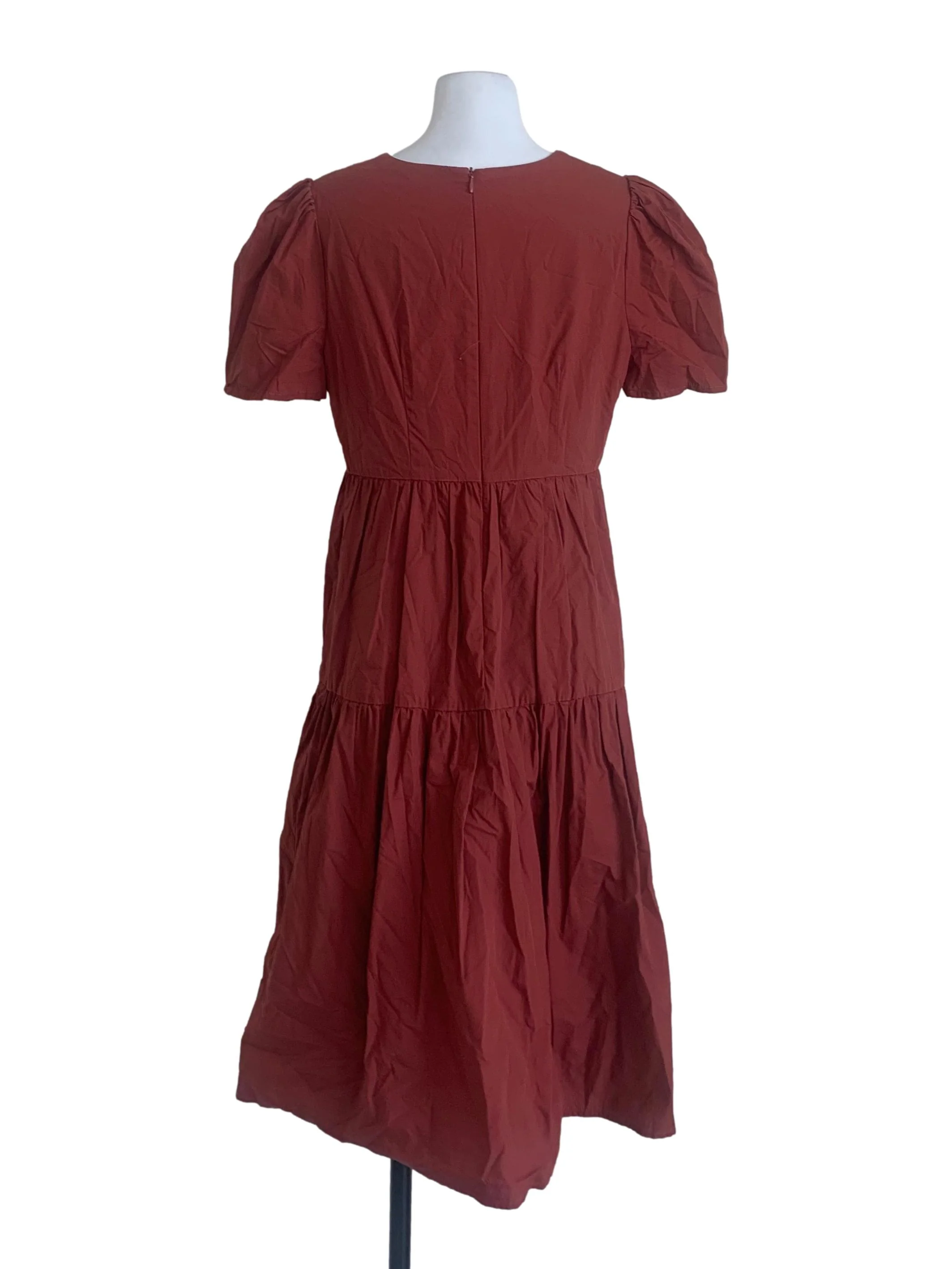 Bronze Orange Tiered Dress - Image 2