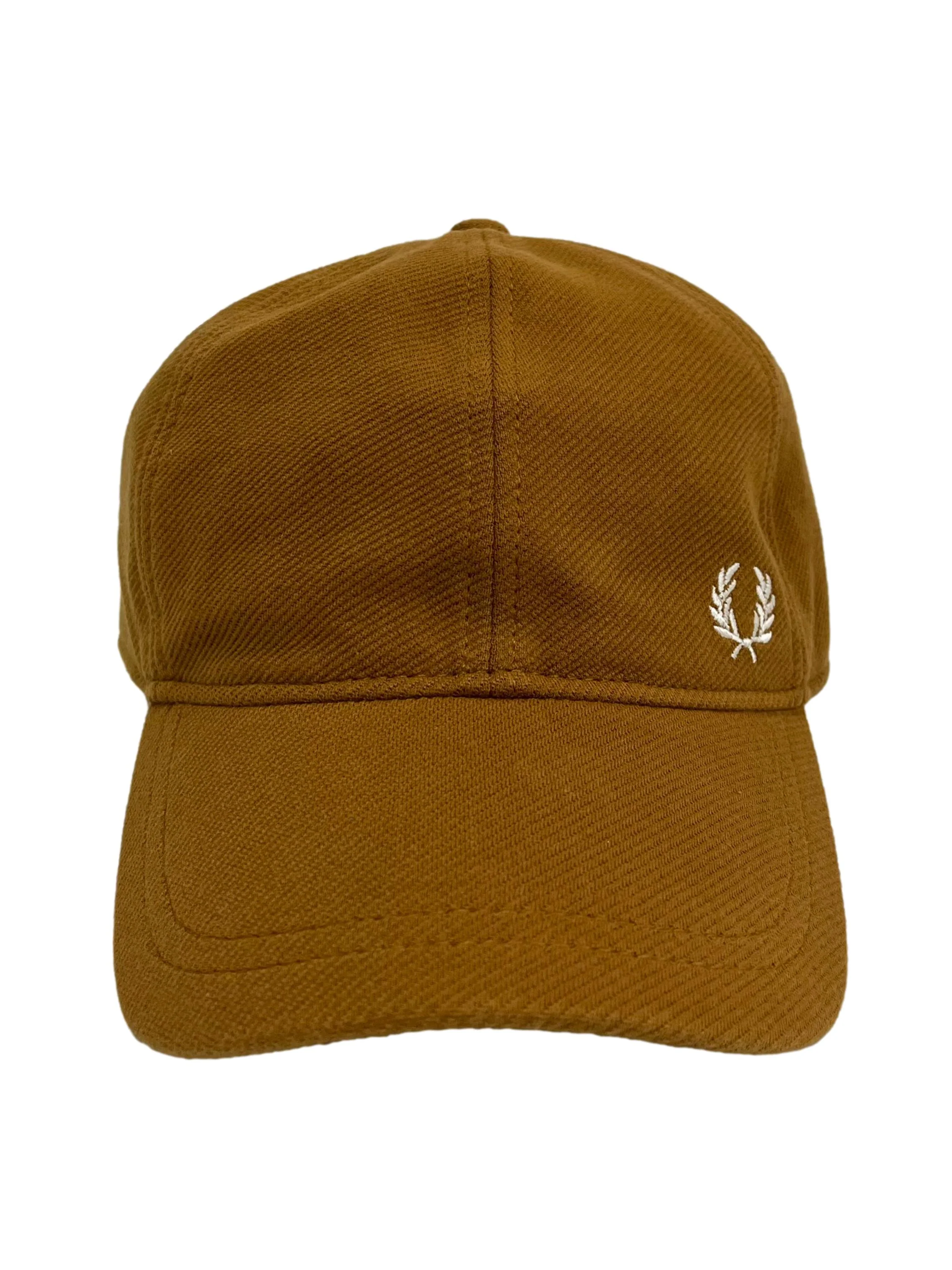 Brown Cotton Cap With Embroidered Logo Detail