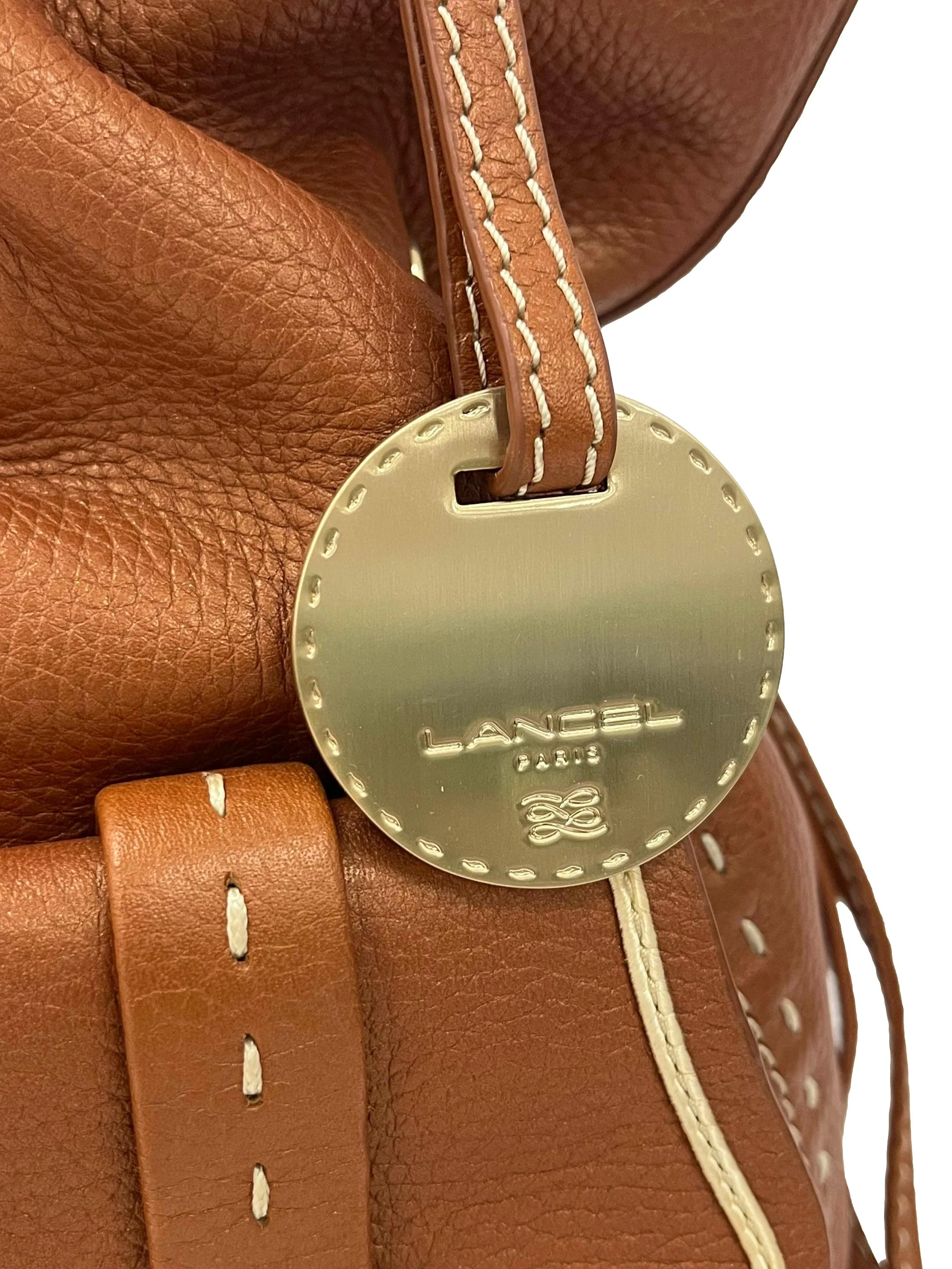 Brown Medium Premier Flirt Leather Bucket Bag - Image 2
