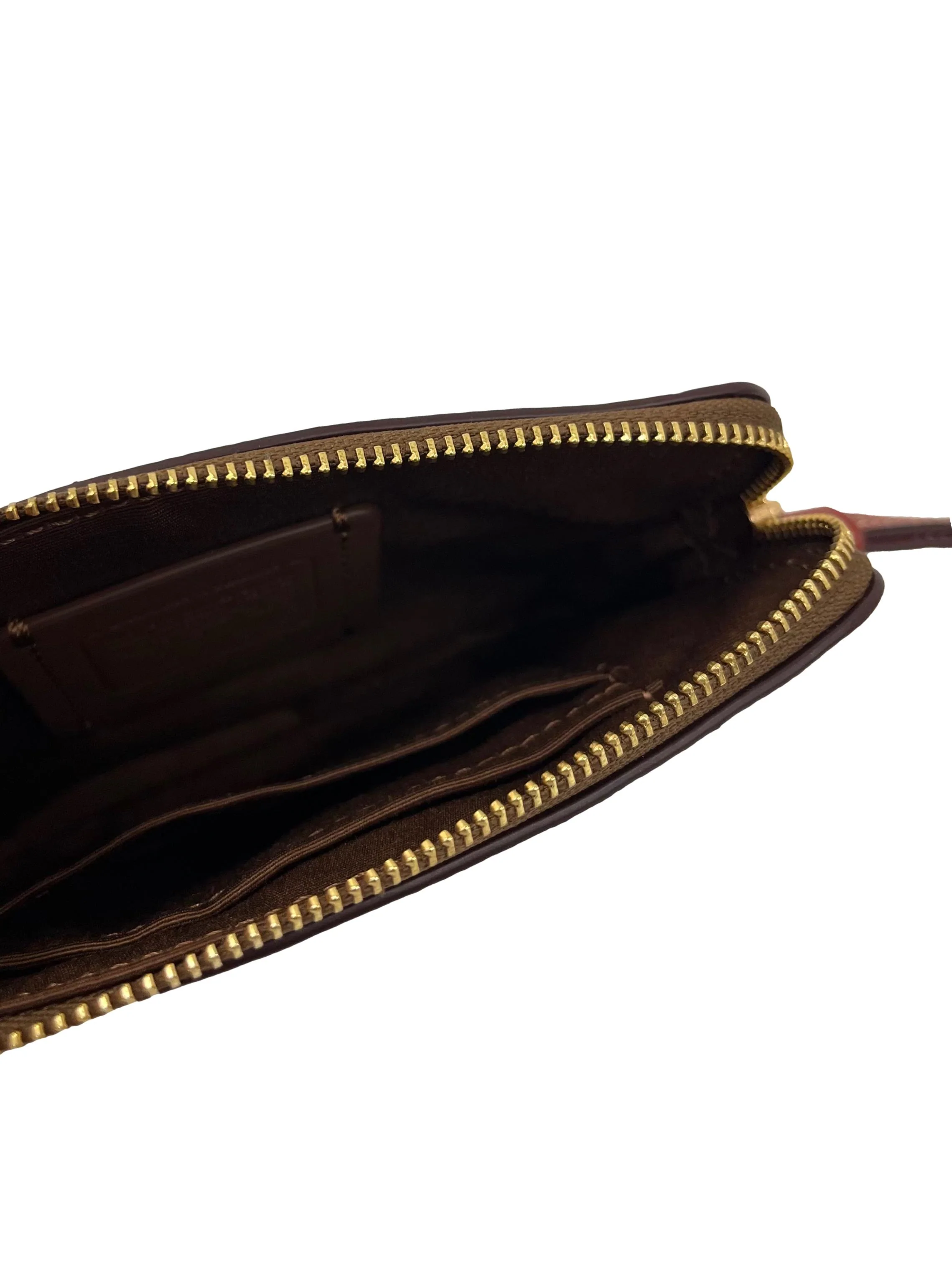 Brown Monogram Coach x Peanuts Corner Zip Wristlet - Image 4