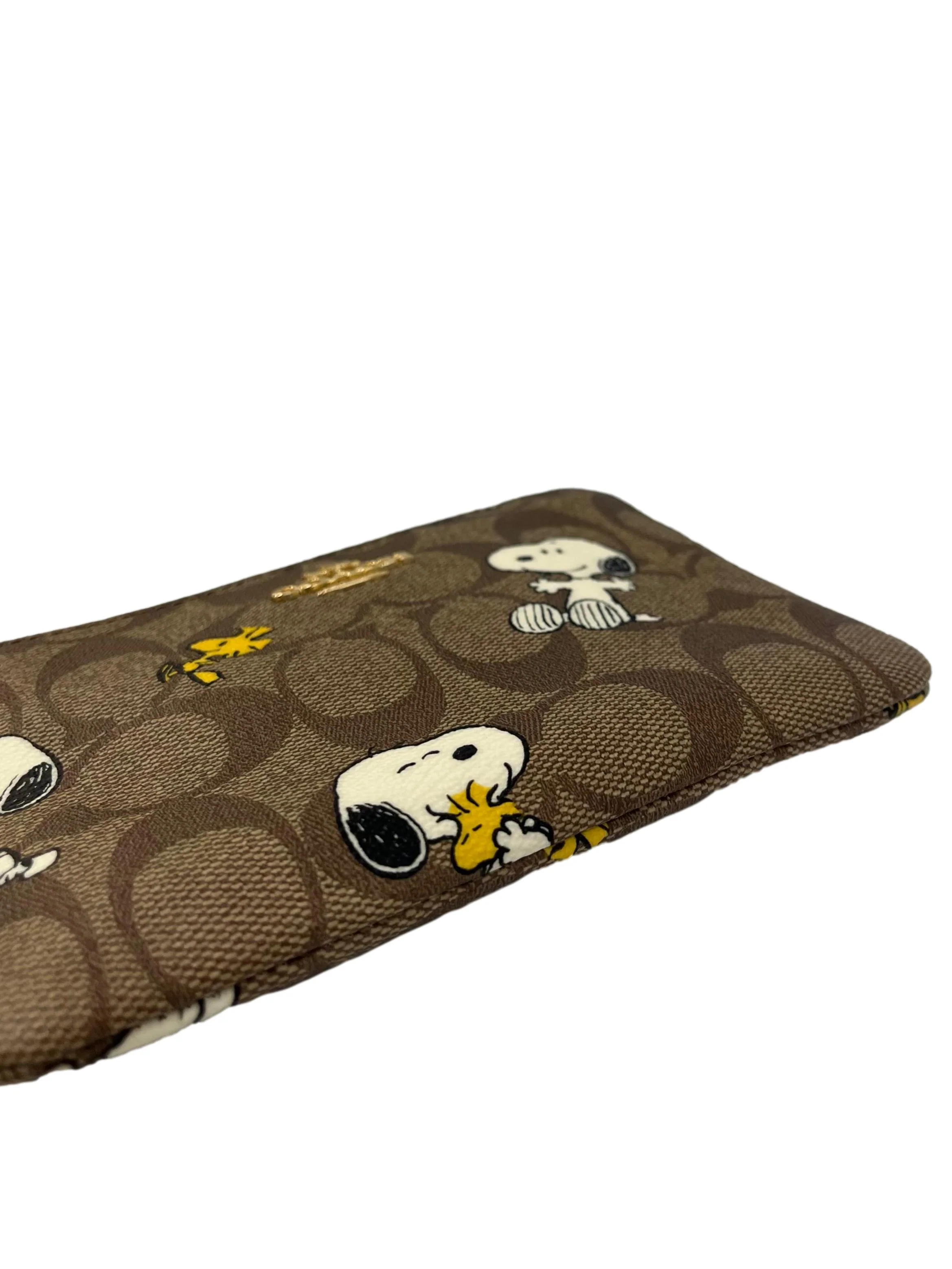 Brown Monogram Coach x Peanuts Corner Zip Wristlet - Image 5