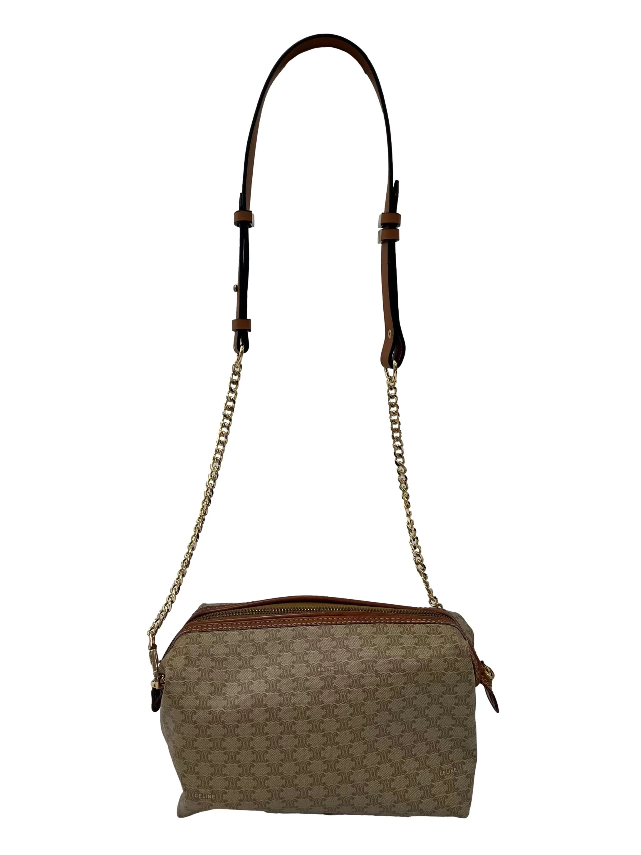 Beige Brown Monogram Cloud Clutch Chain Bag - Image 6