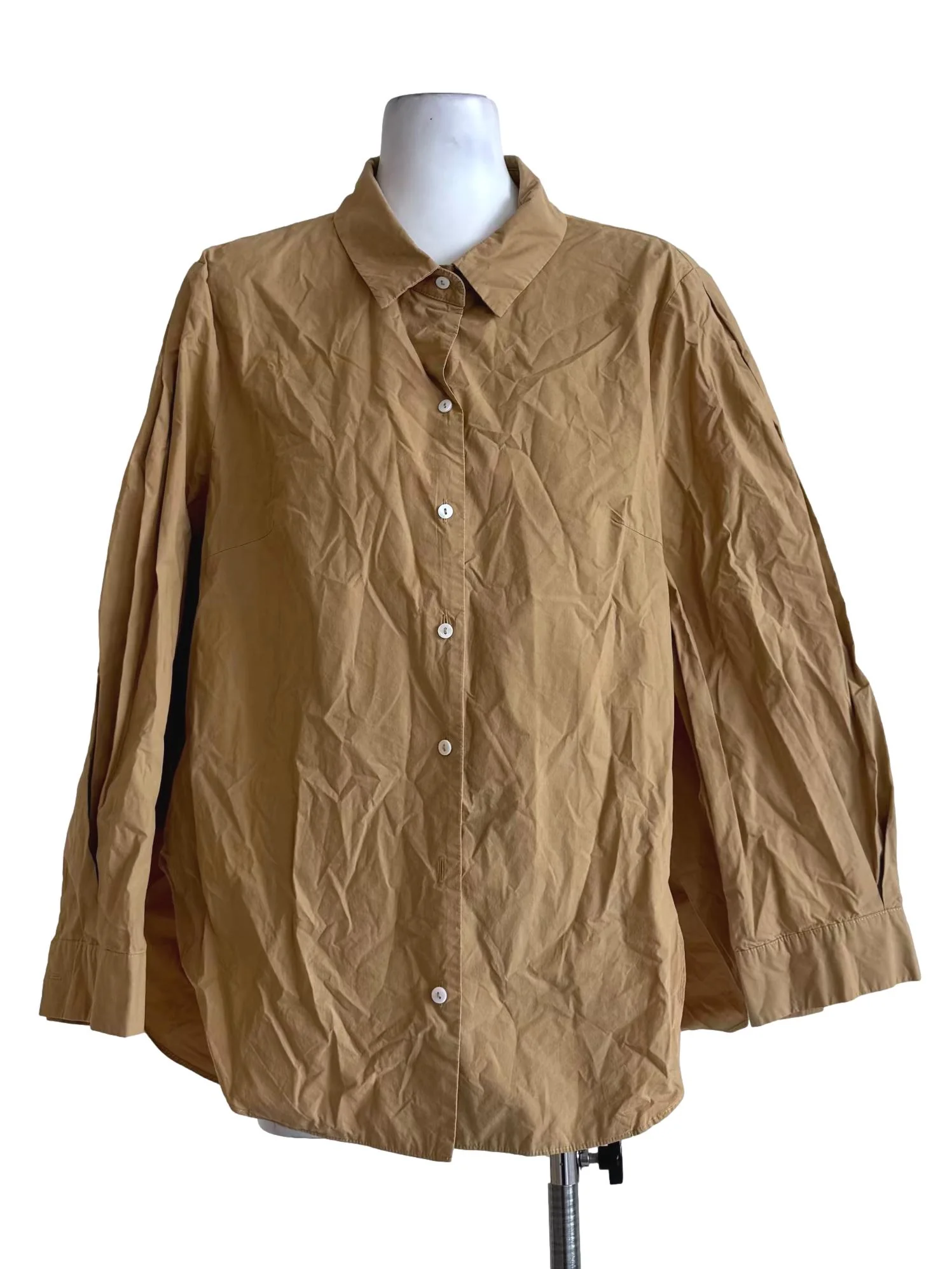 Brown Organic Cotton Oversized Shirt OSN