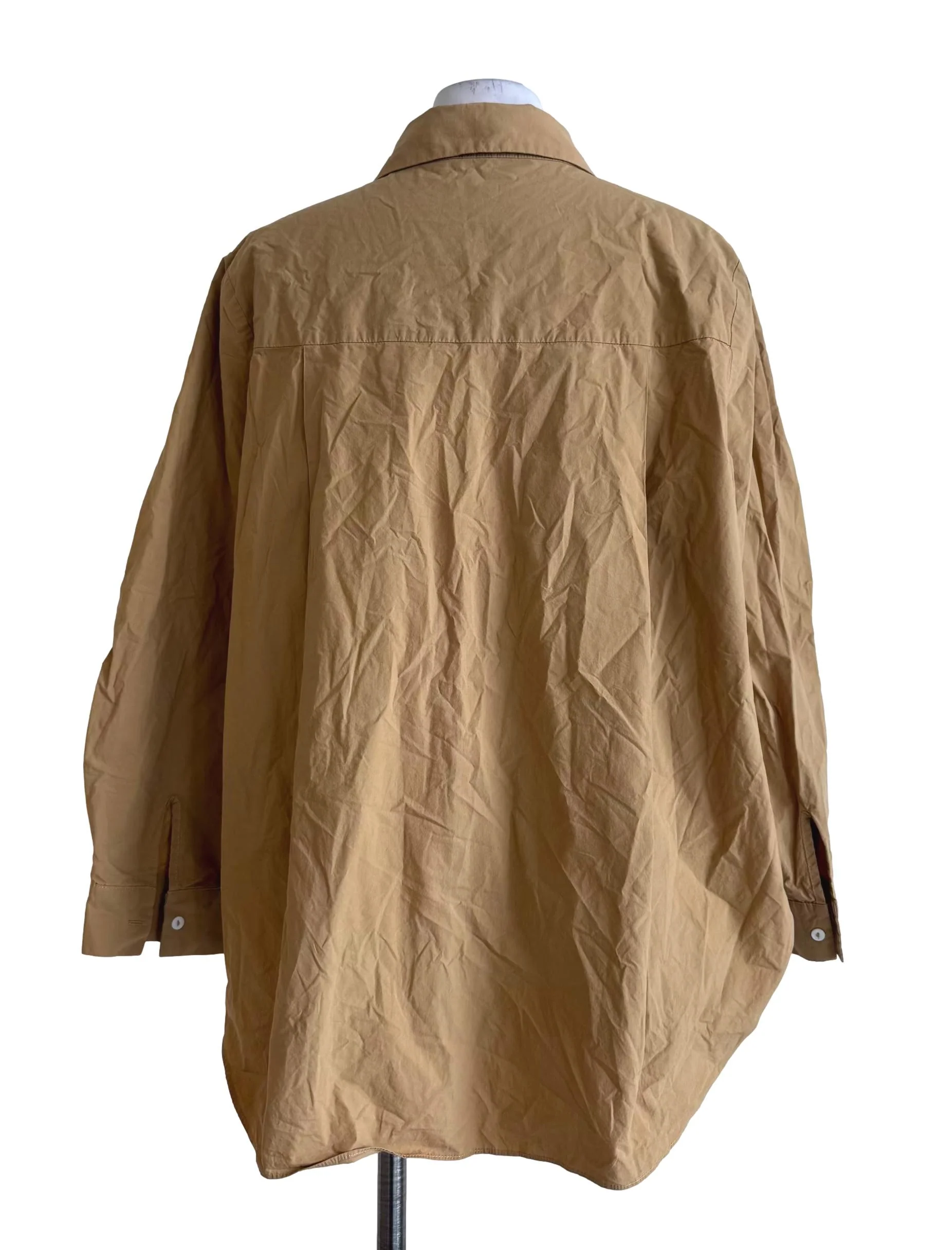 Brown Organic Cotton Oversized Shirt OSN - Image 2