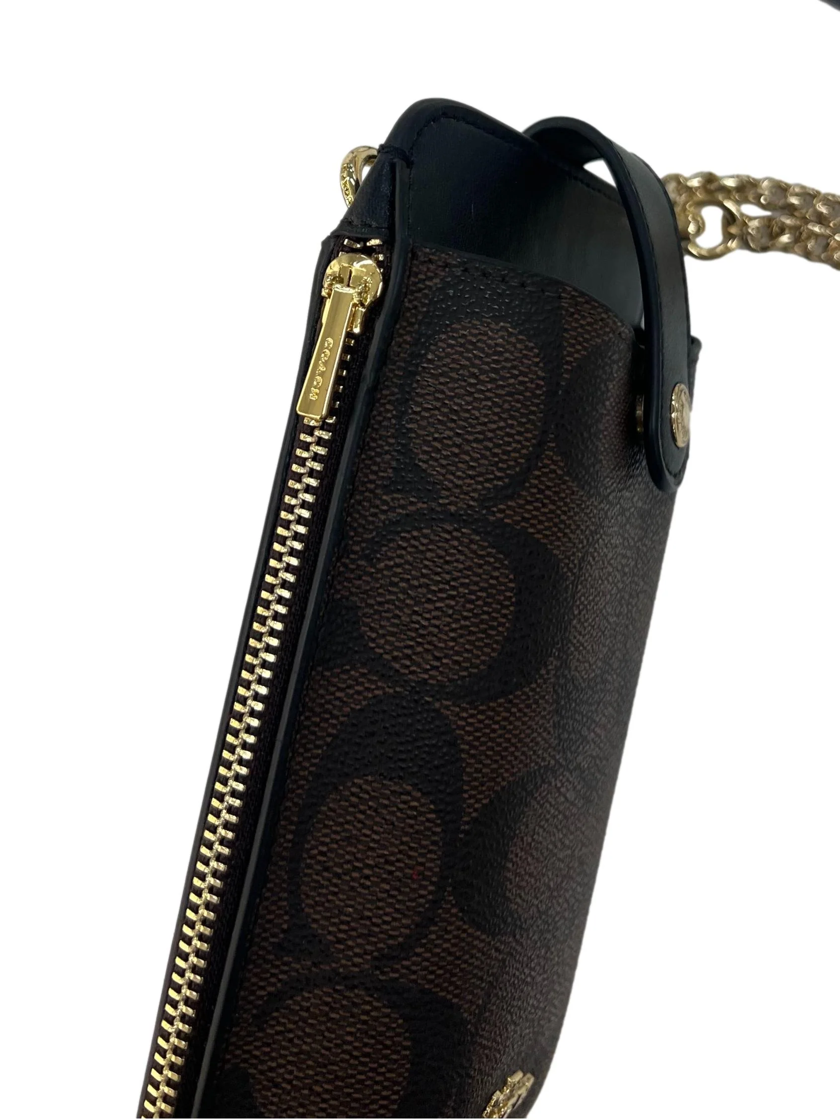 Brown Phone Crossbody In Signature Canvas - Image 3