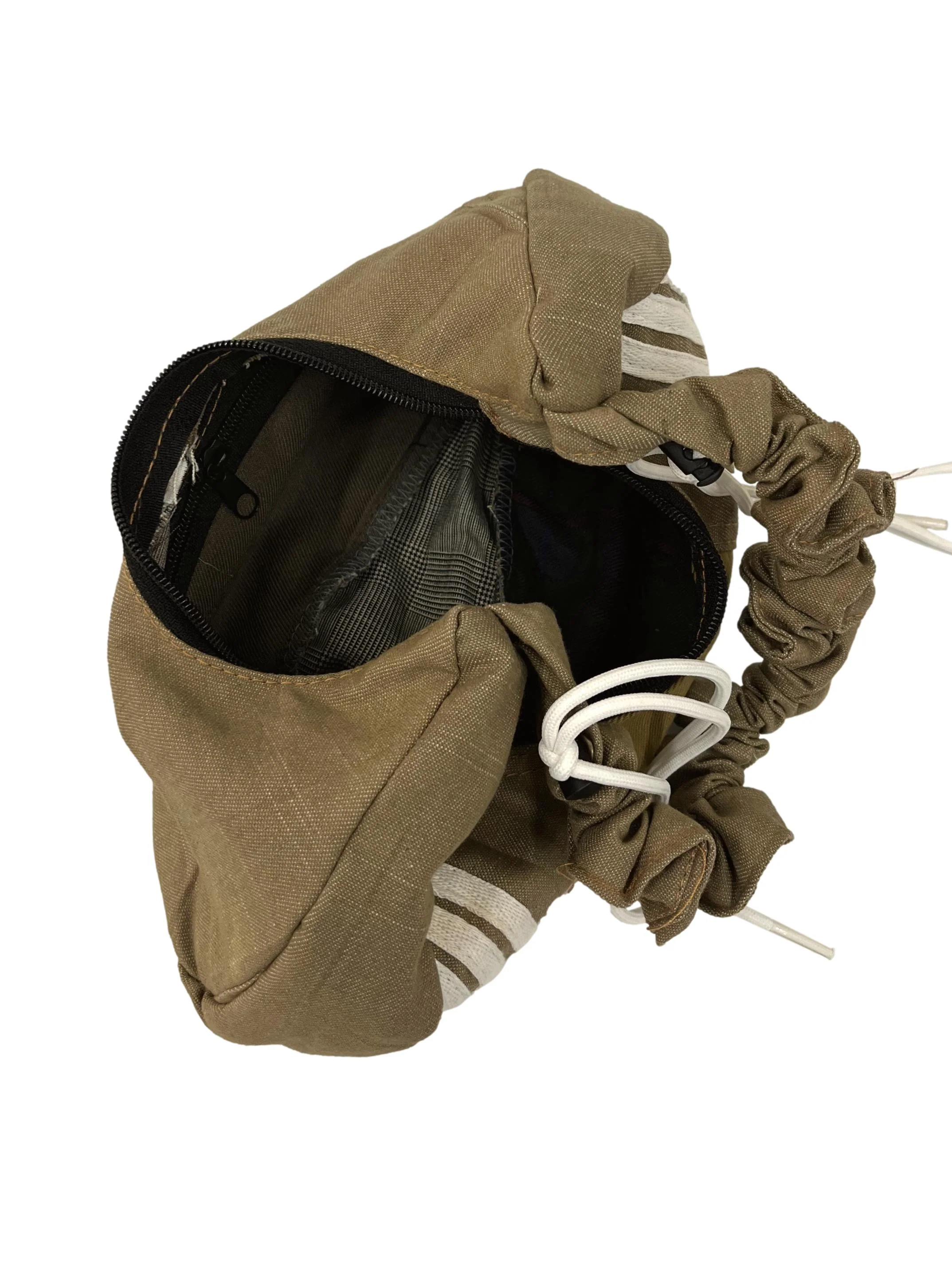 Brown Shoelace Reworked Shoulder Bag - Image 4