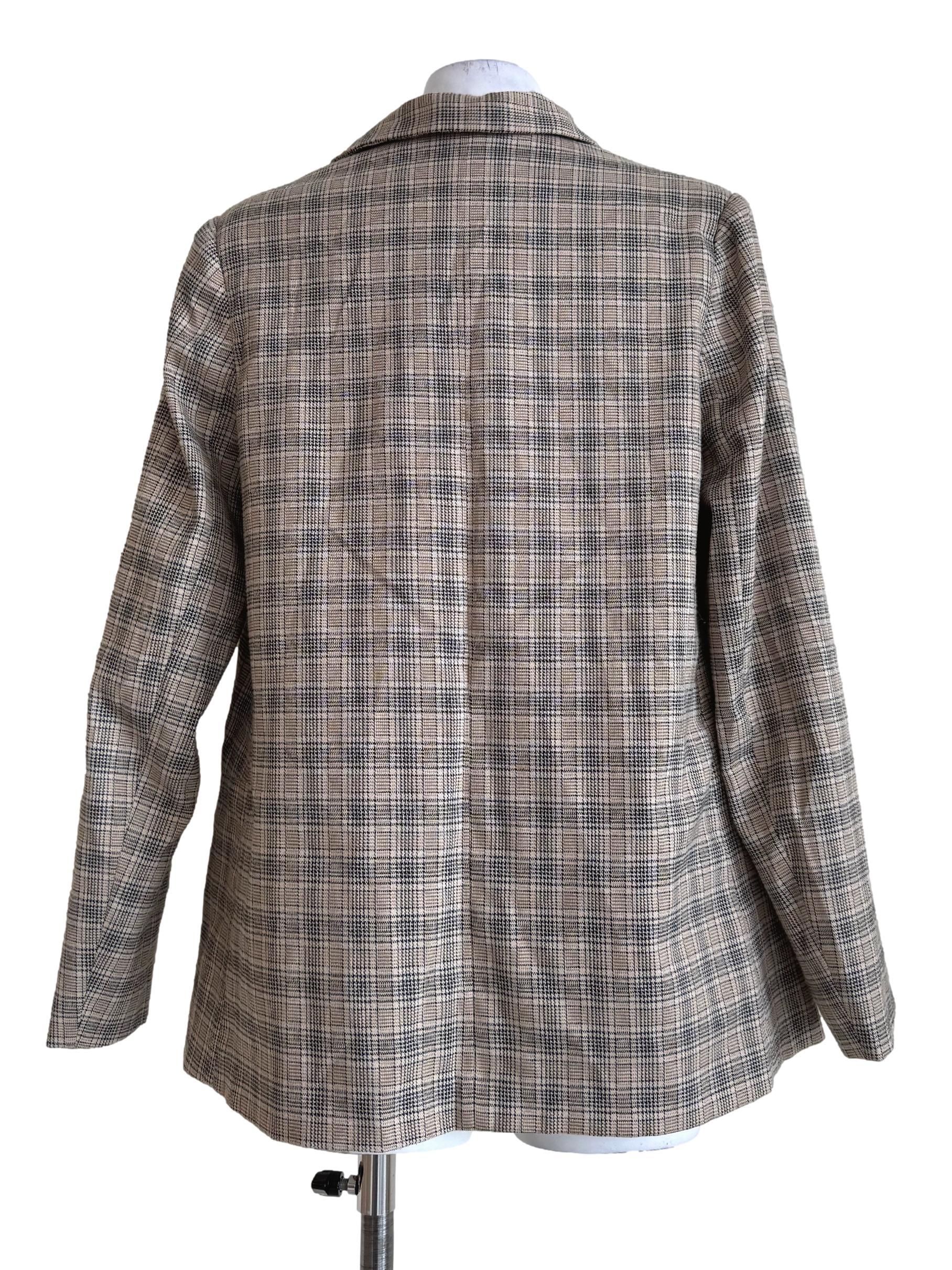 Brown Tweed Long Sleeve Blazer - Image 2