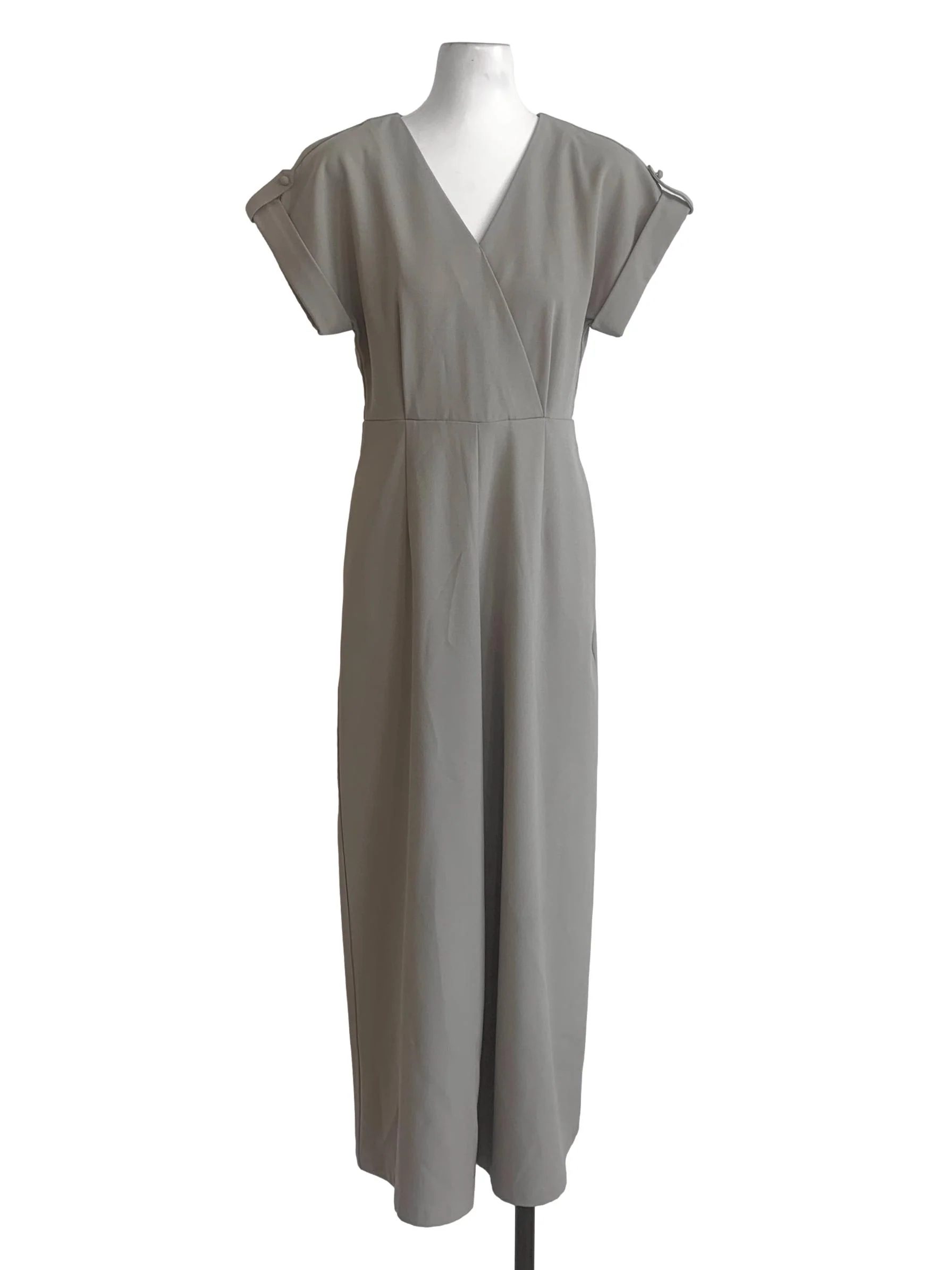 Brown V Neck Jumpsuit