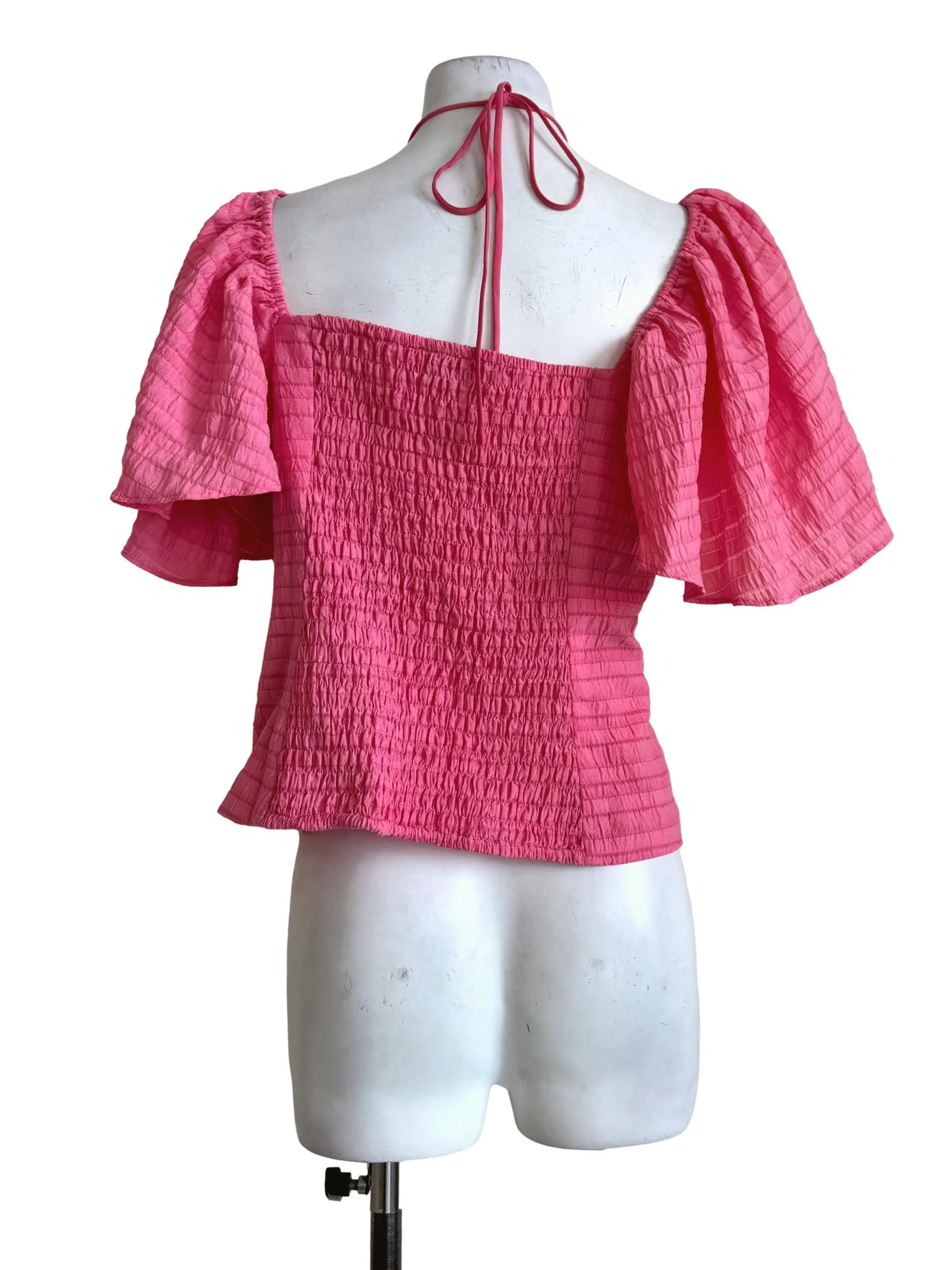 Bubblegum Pink Padded Sweetheart Neck Top LB - Image 2