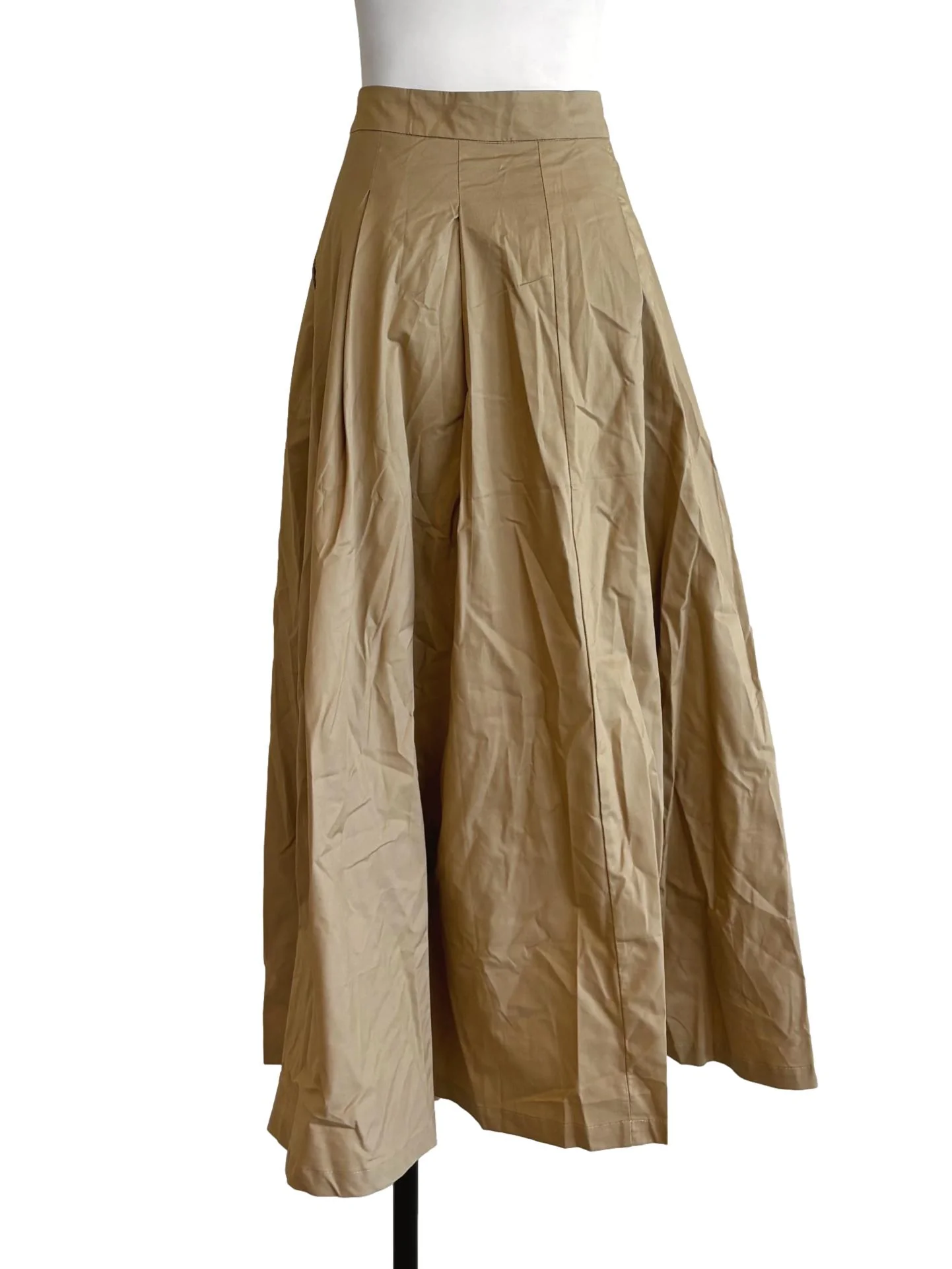Buff Brown Cotton A-Line Skirt TEM - Image 2
