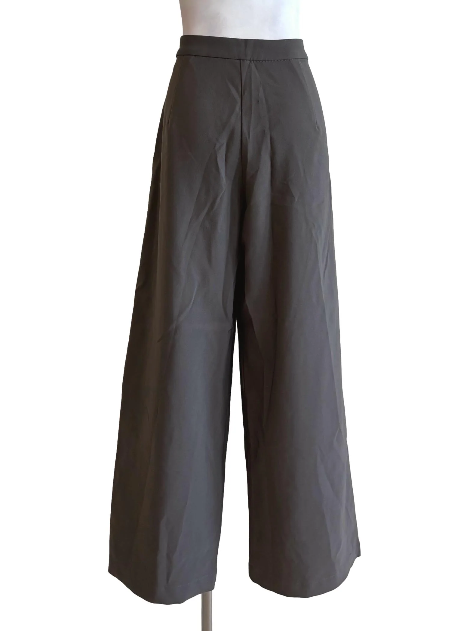 Buff Grey Wide Leg Slacks - Image 2