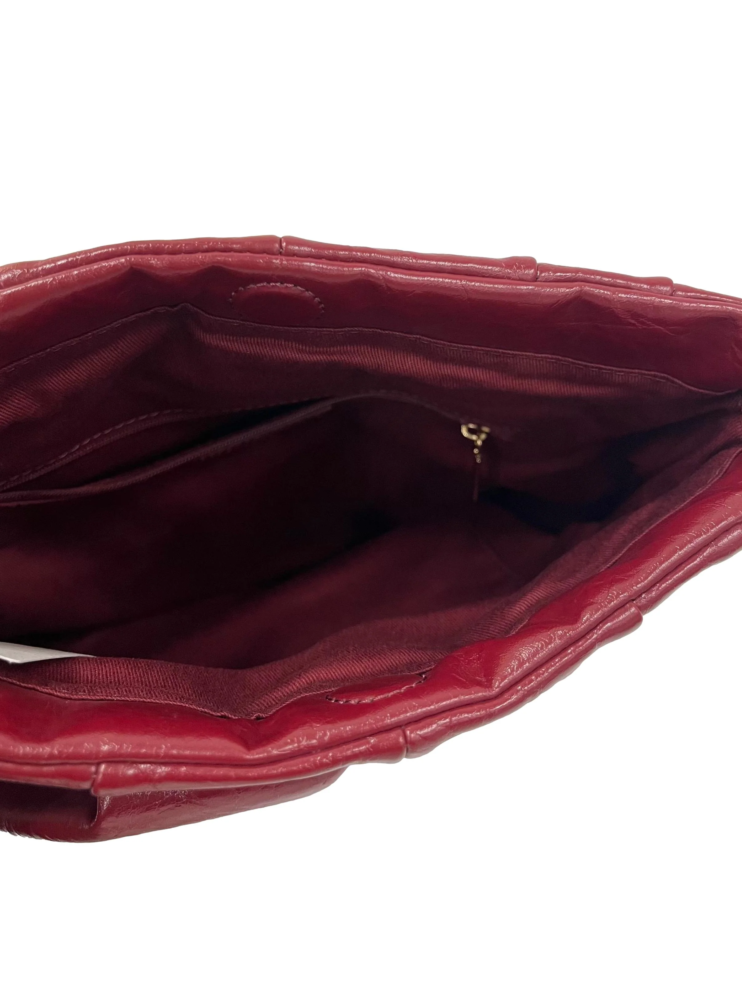 Burgundy Duo Double Chain Hobo Bag - Image 5