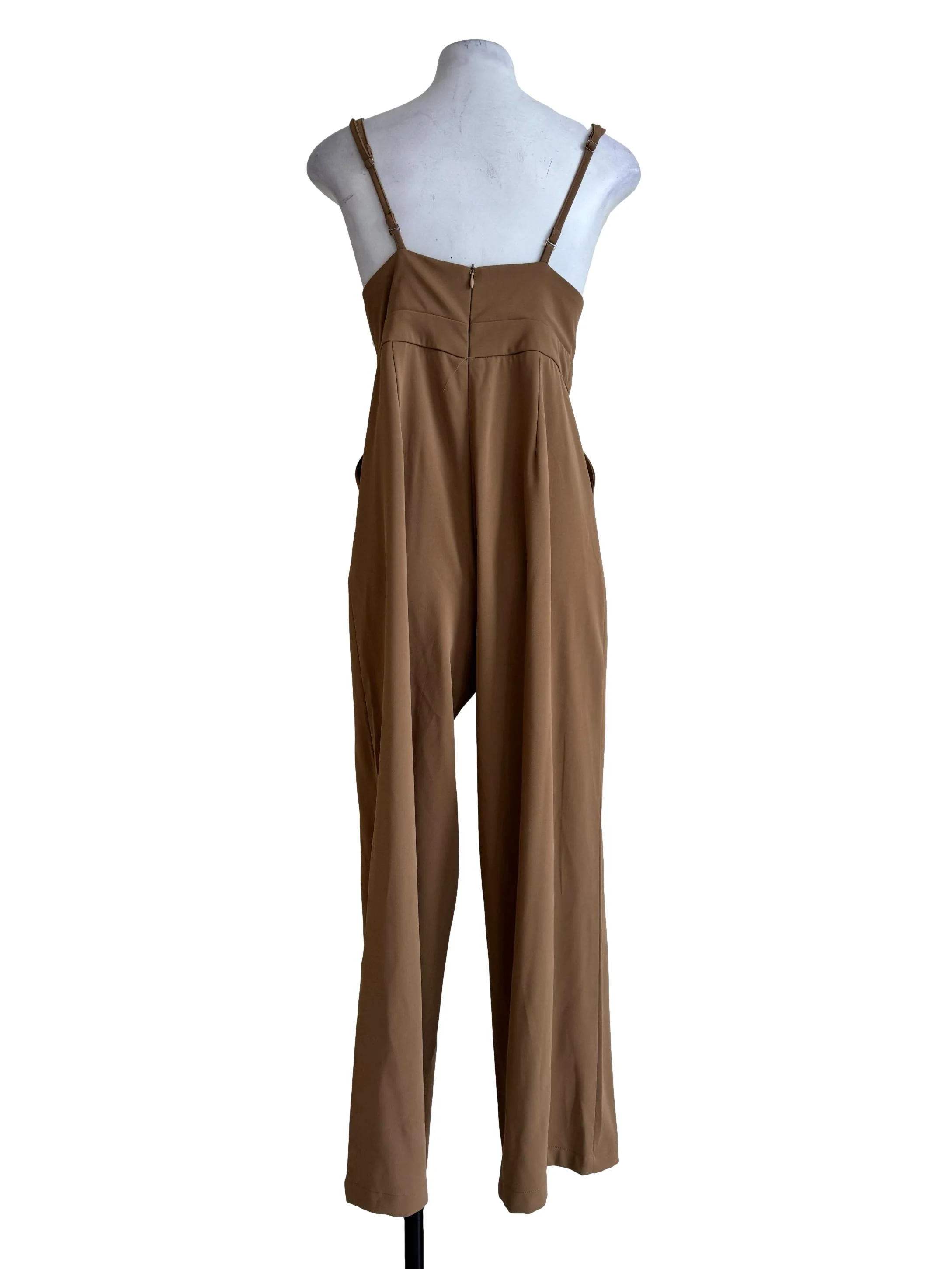 Burned Toast Spaghetti Strap Jumpsuit - Image 2