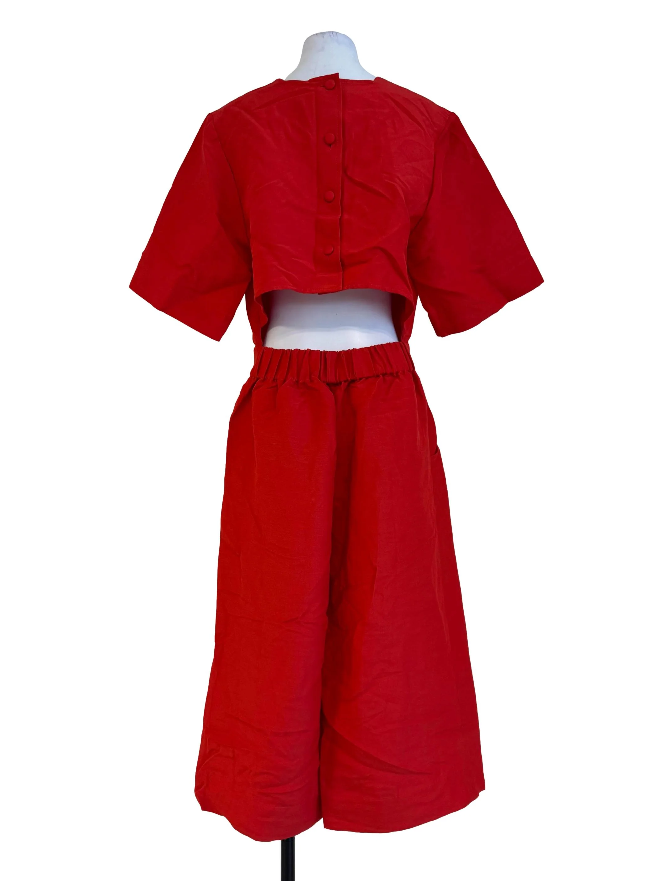 Burning Red Square Neck Jumpsuit - Image 2