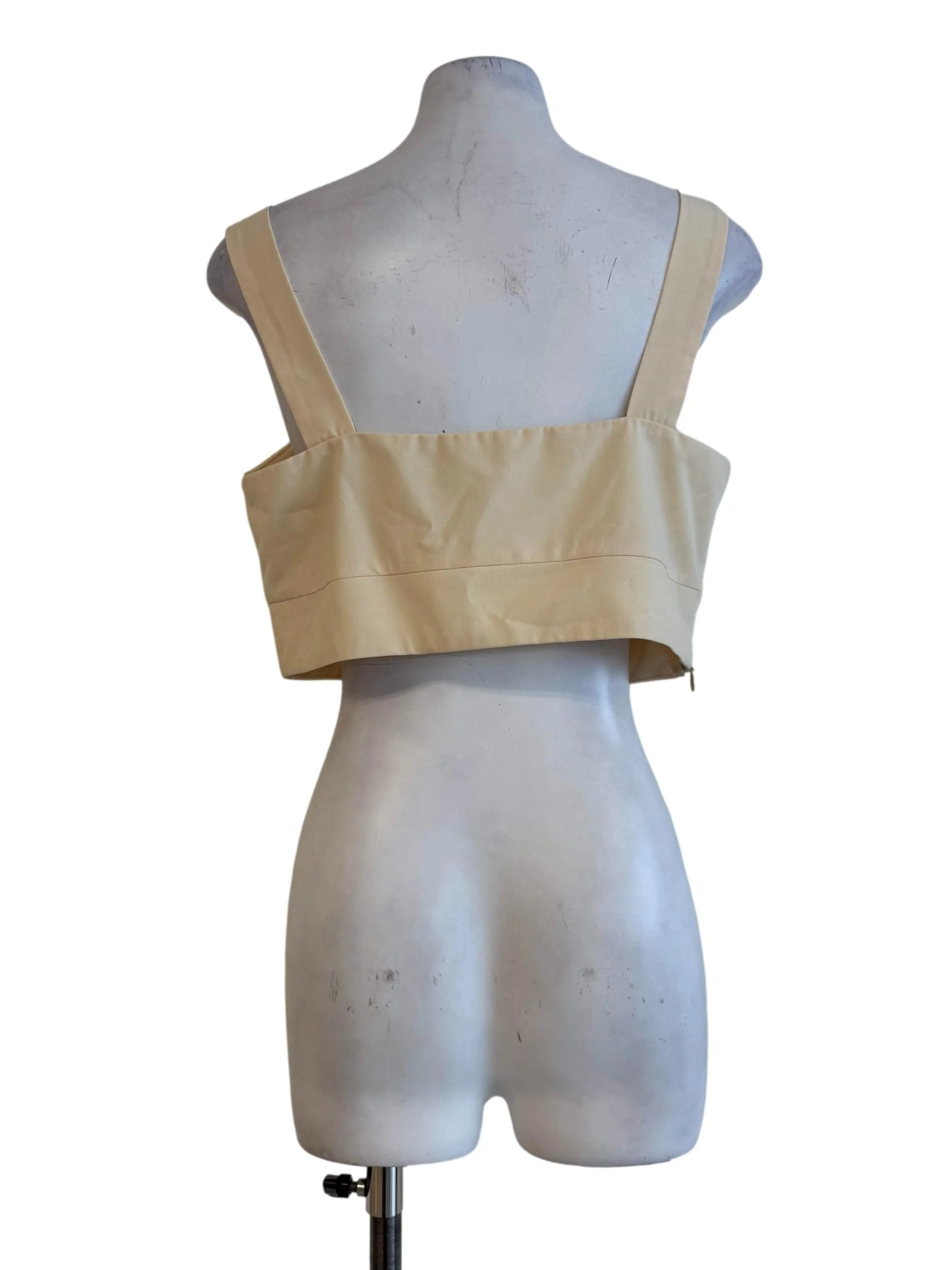 Butter Yellow Bubble Crop Top - Image 2