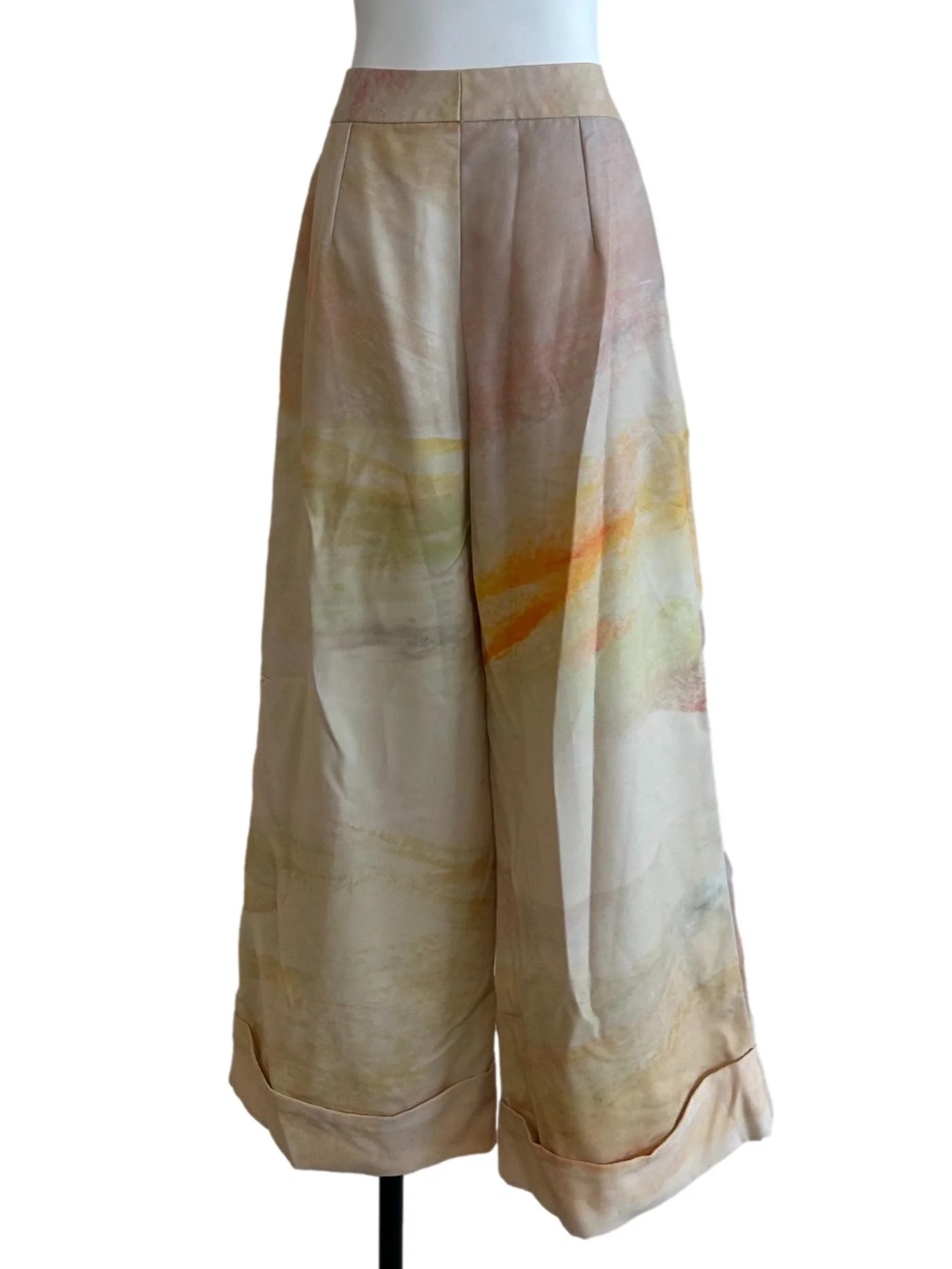 Butter Yellow Turn Up Pants - Image 2