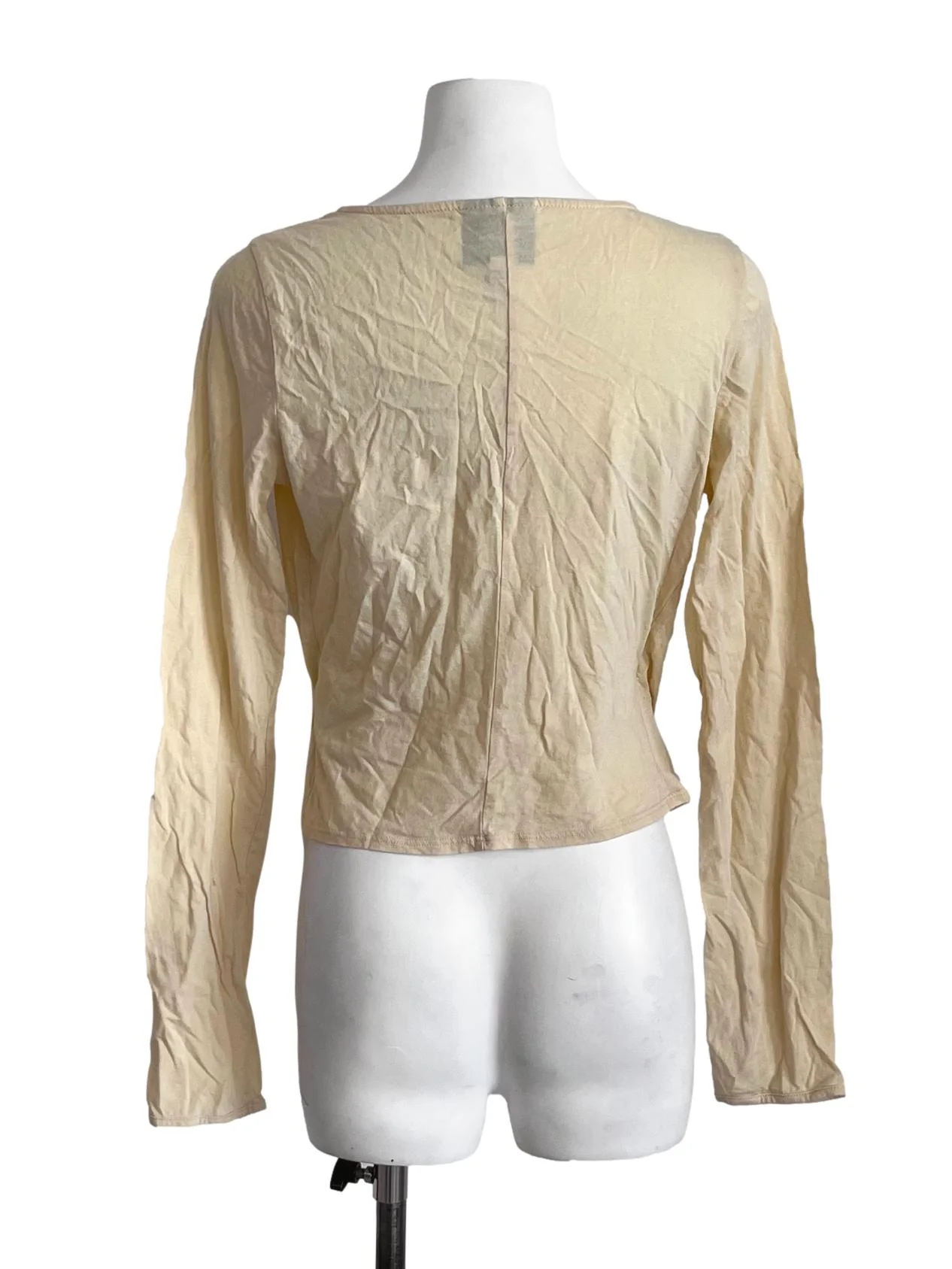 Butter Yellow Wrap Top - Image 2