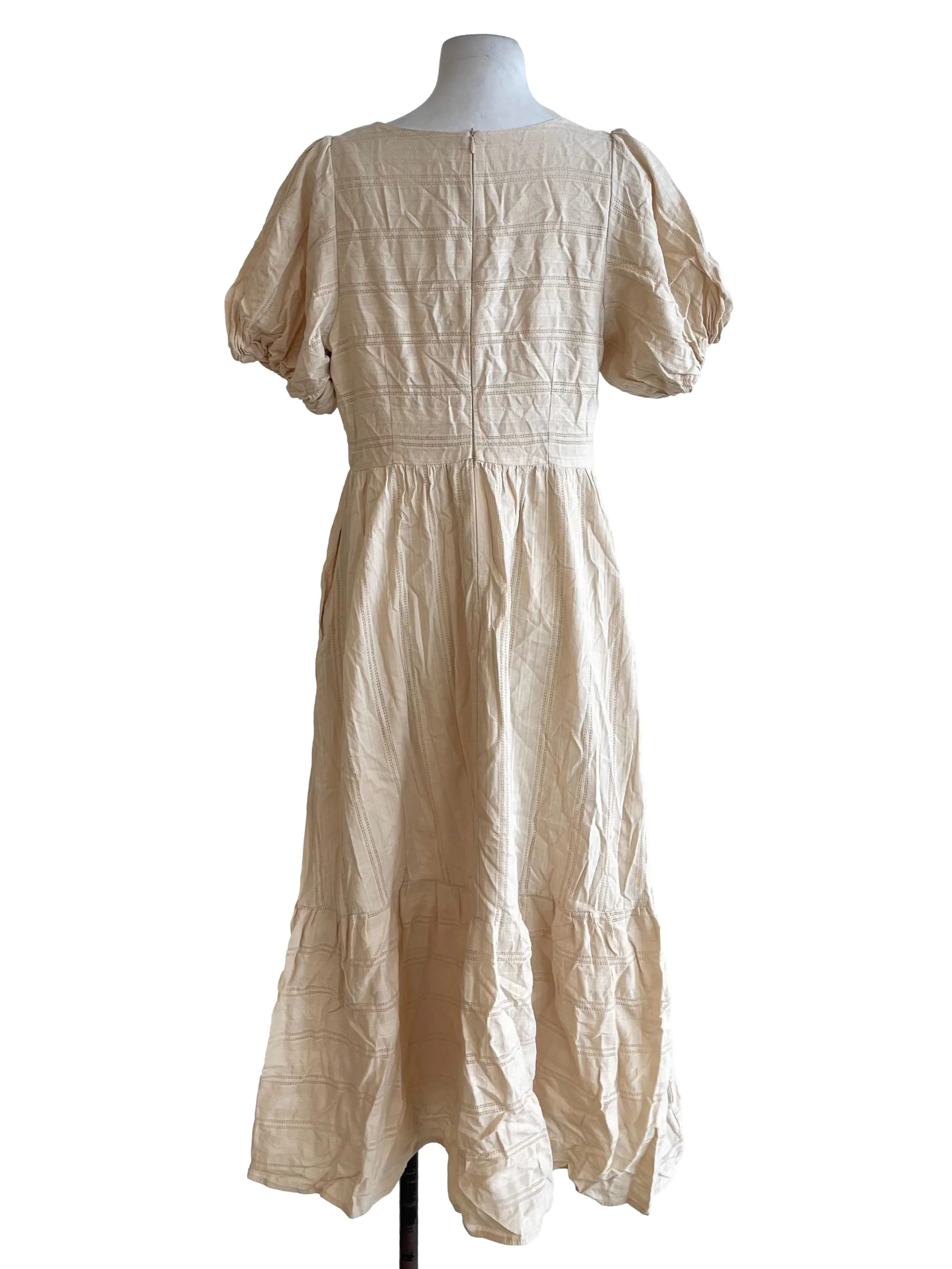 Buttermilk Puff Sleeves Lacey Dress - Image 2