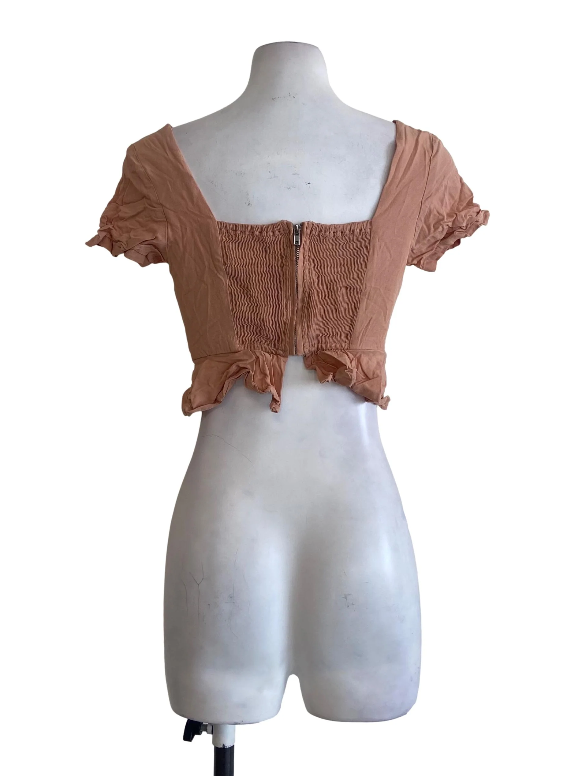 Butterscotch Orange Square Neck Crop Top - Image 2