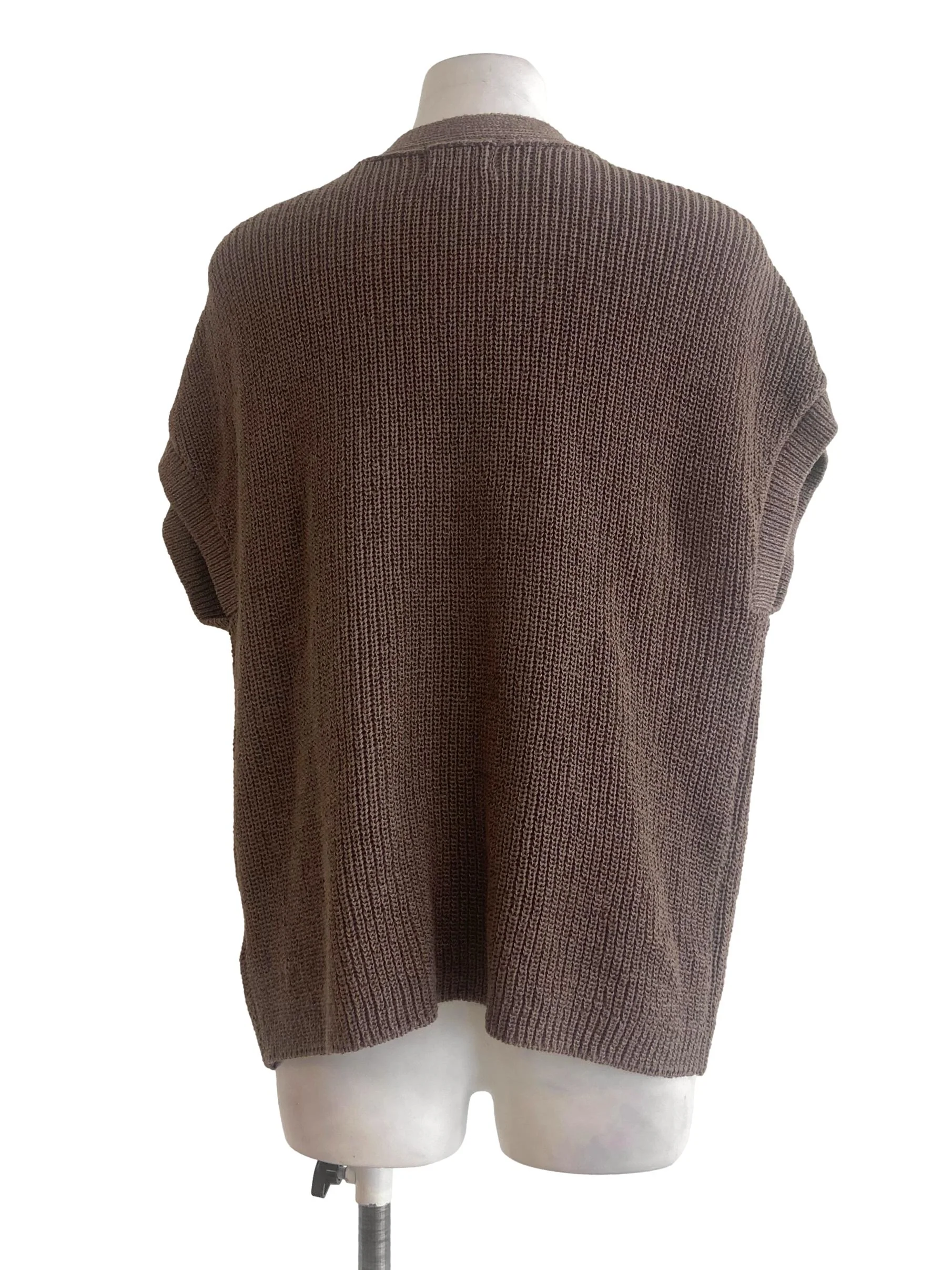 Button Down Chunky Knit Vest OSN - Image 2