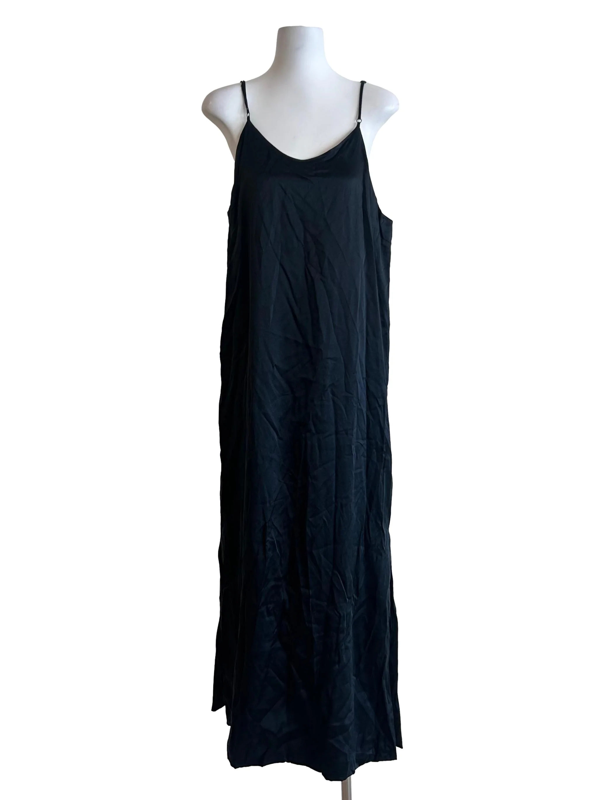 Calabar Silk Slip Dress - Black CSN - Image 2