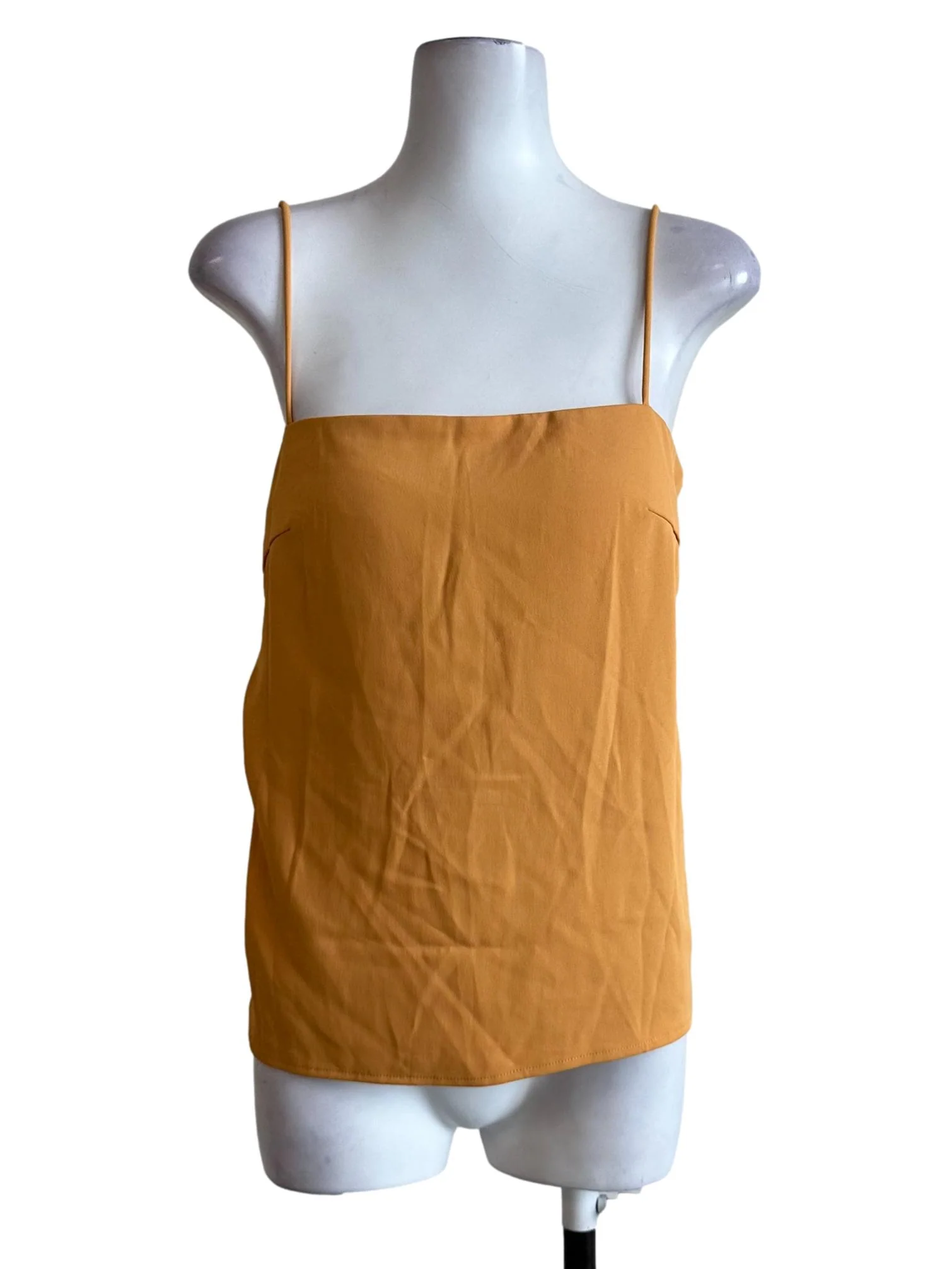 Canary Yellow Padded Spaghetti Straps Top