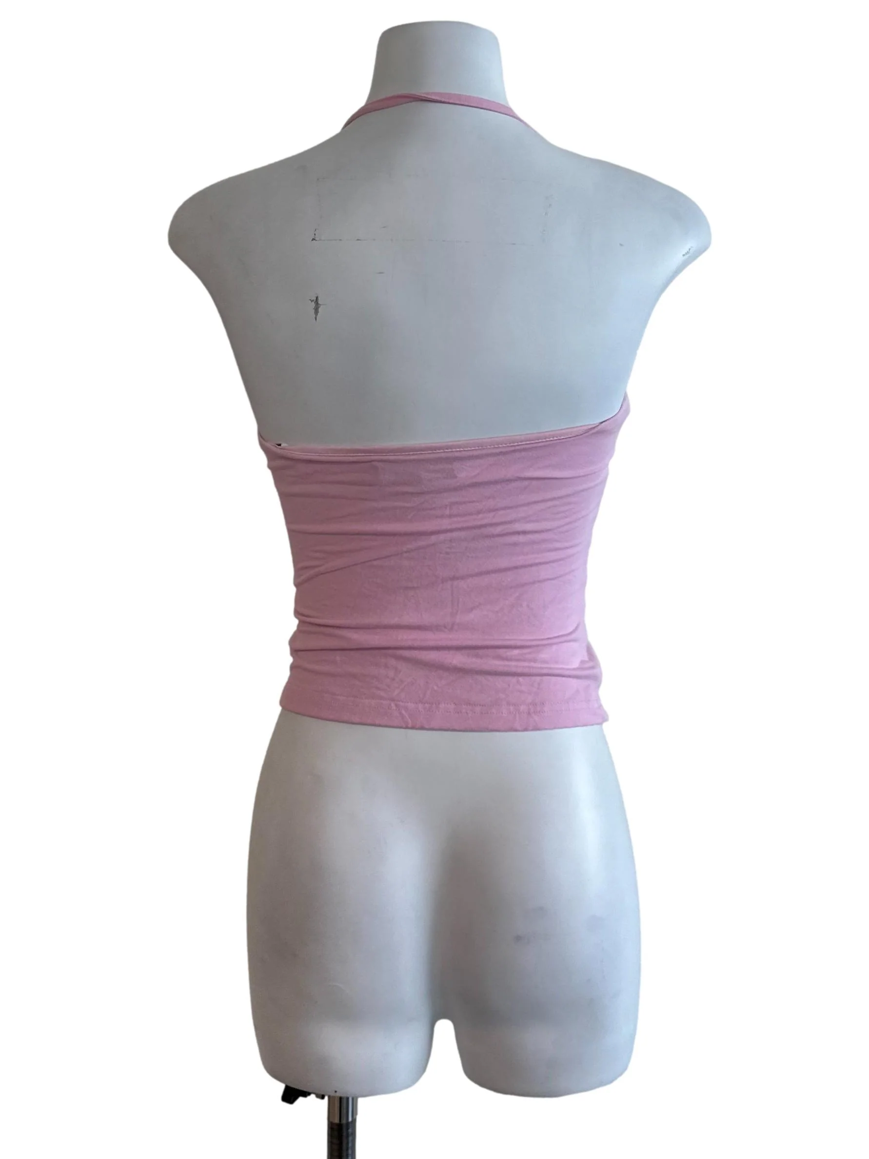 Candy Pink Halter Fitted Top - Image 2