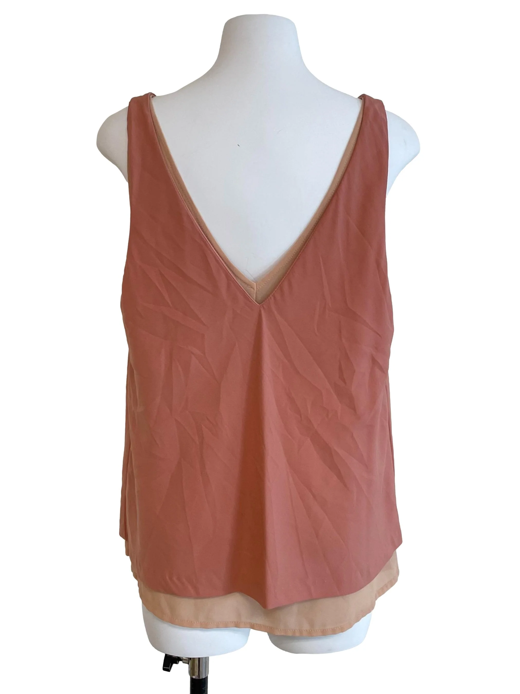 Cantaloupe V Neck Layered Tank - Image 2