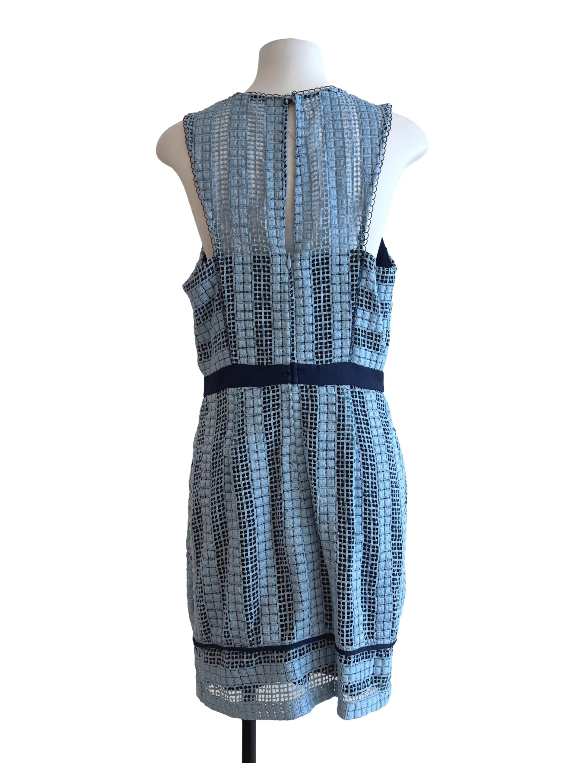 Capri Blue Sleeveless Textured Pencil Dress - Image 2