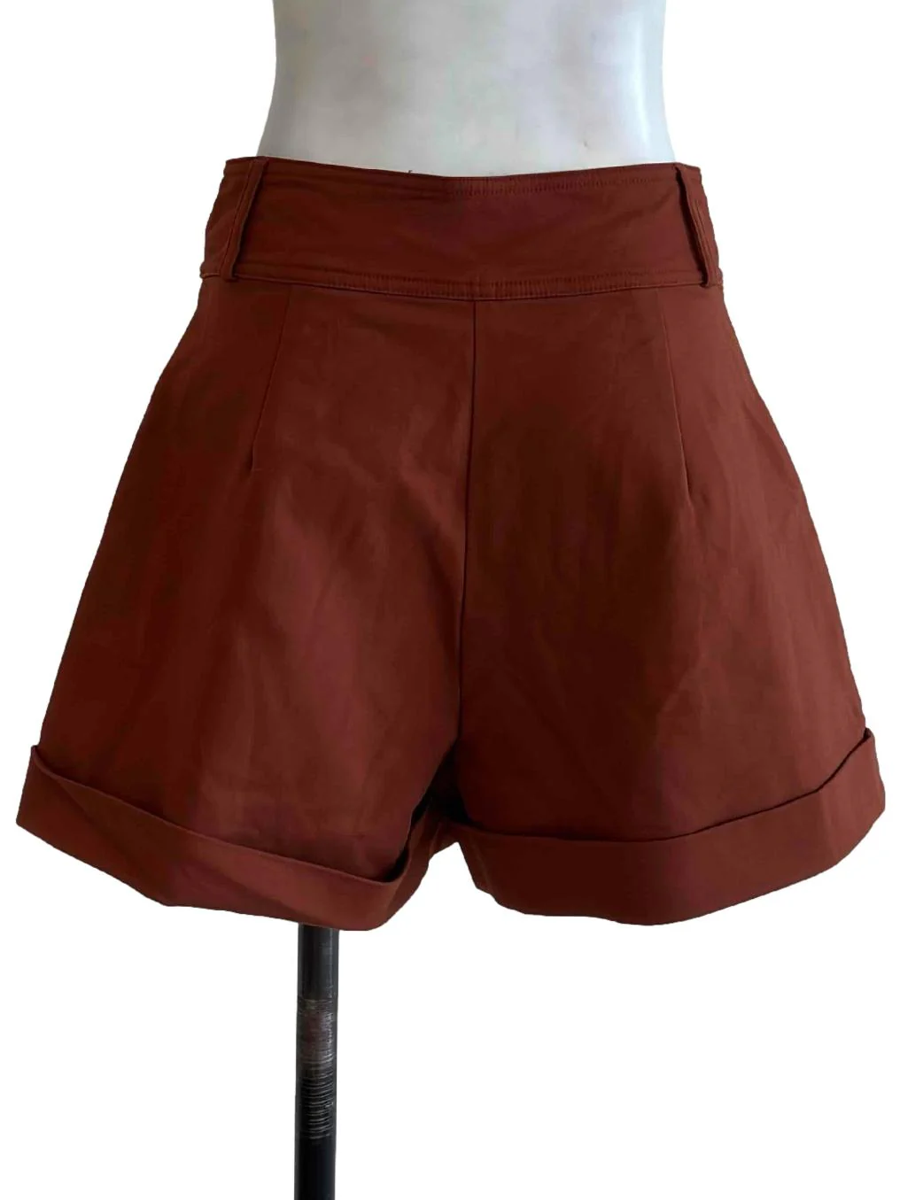 Caramel Brown Highwaisted Shorts - Image 2