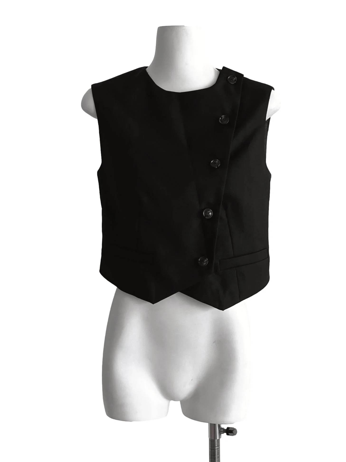 Carbon Black Vest Femme