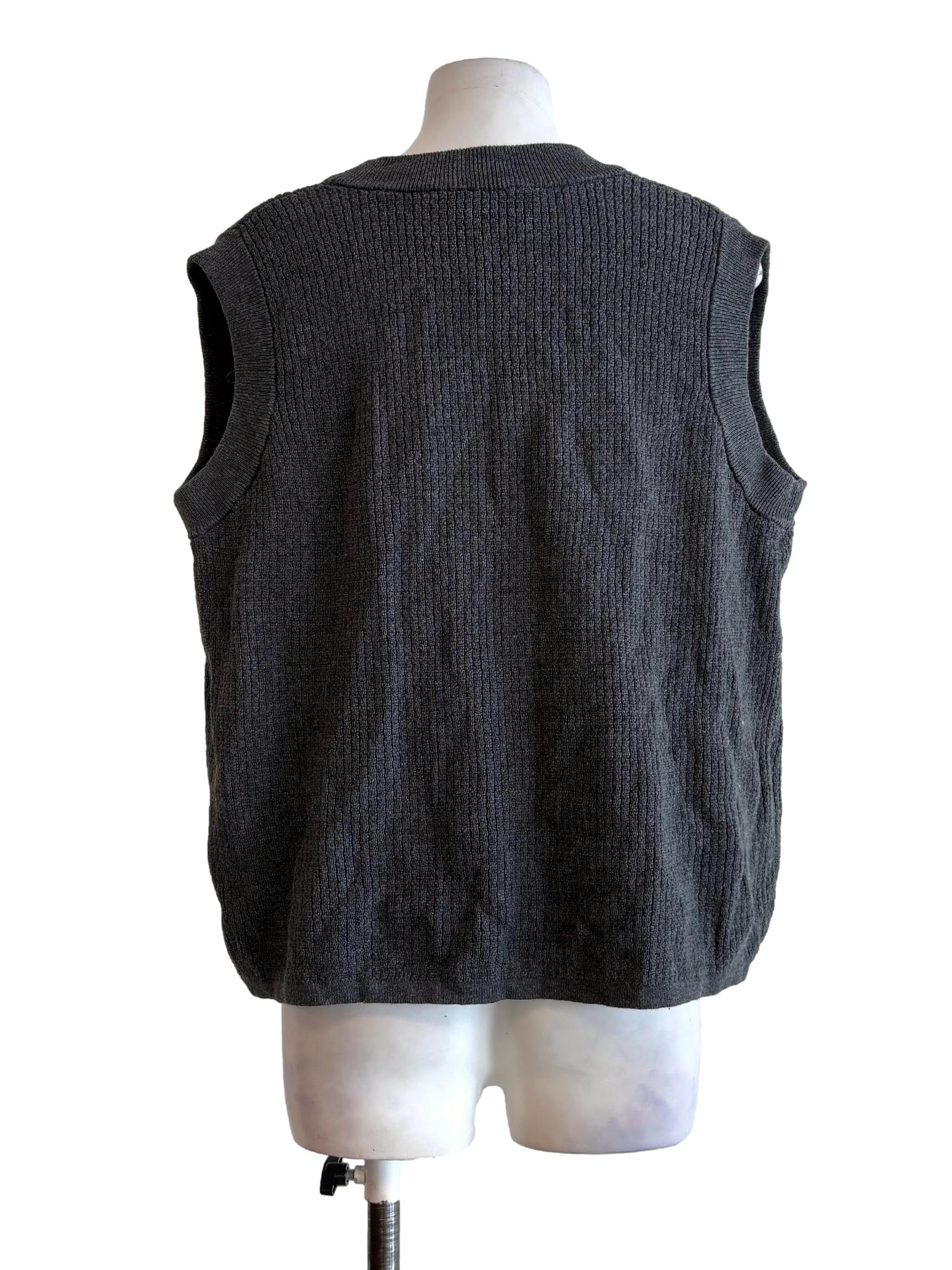 Carbon Grey Knitted Vest - Image 2