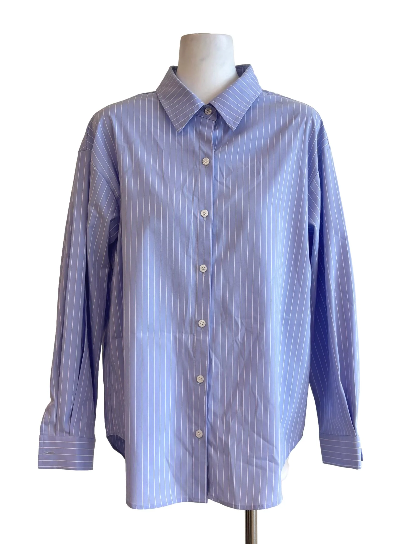 Carolina Blue Striped Button Shirt