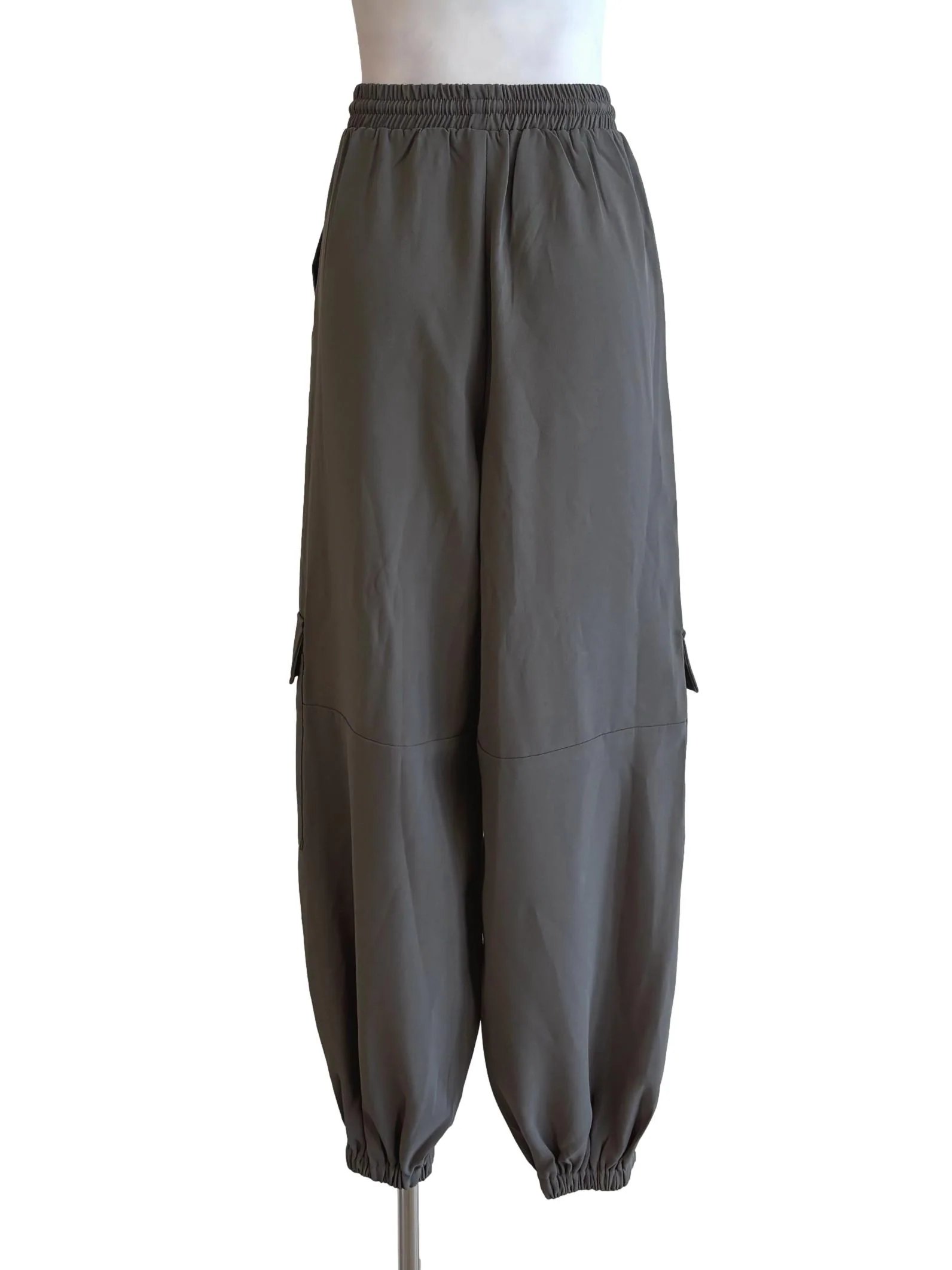 Cement Grey Cargo Pants - Image 2