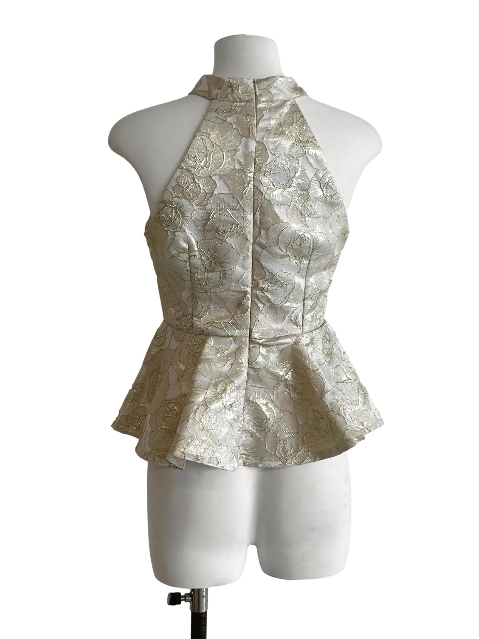Champagne Floral Cheongsam Top - Image 2