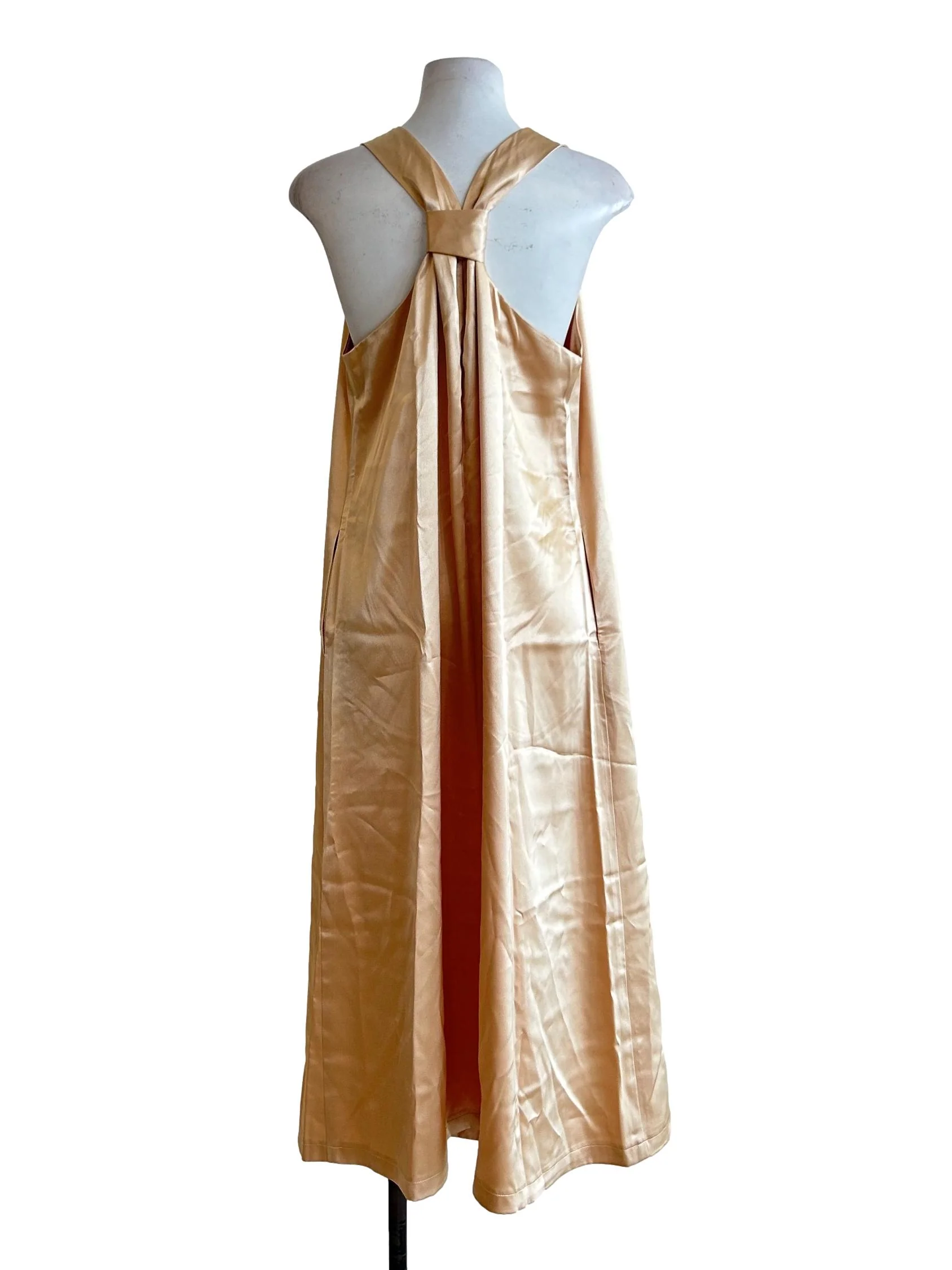 Champagne Gold Halter Dress - Image 2