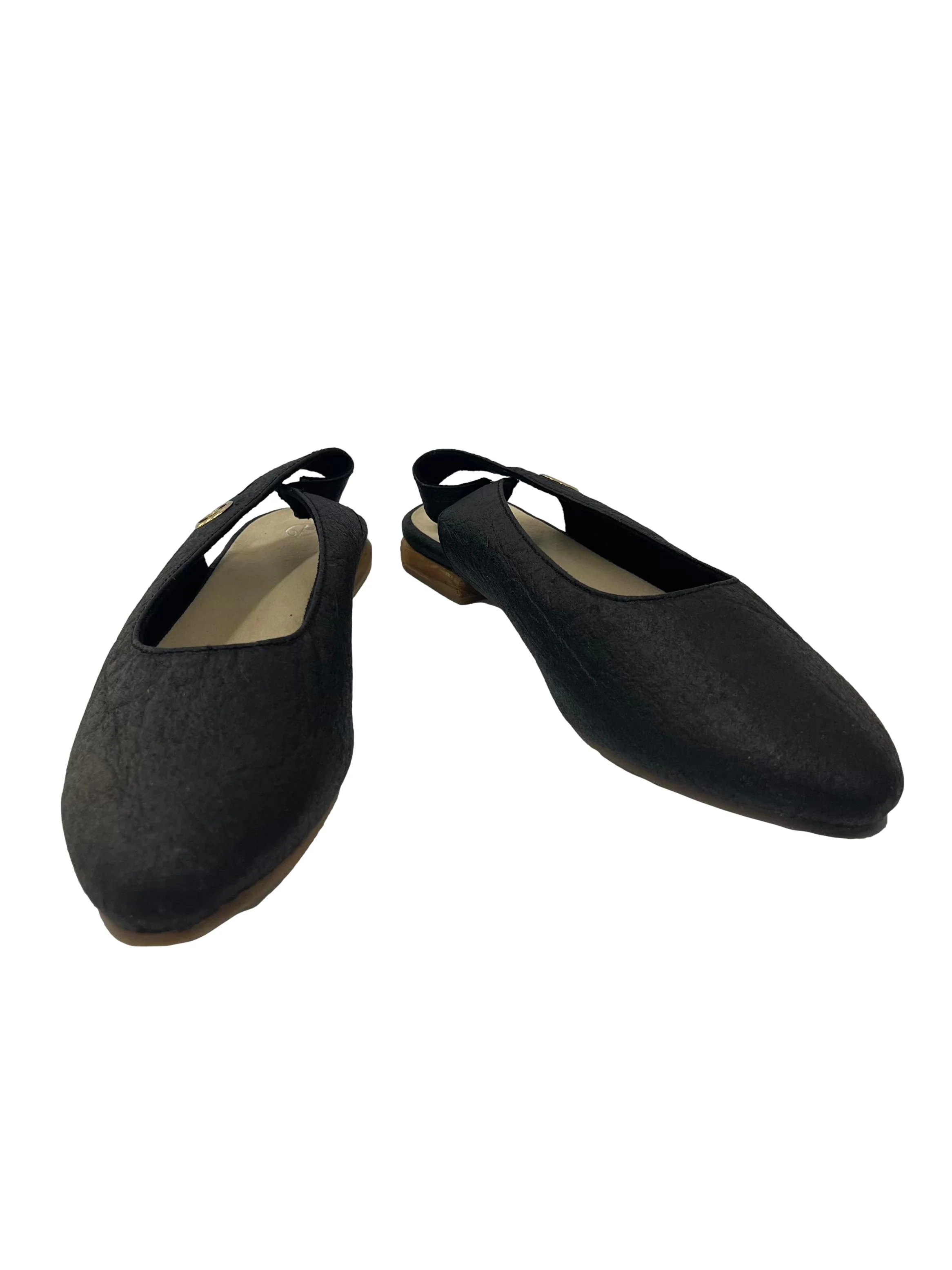 Charcoal Black Cannes Slingback Flat CSN - Image 2