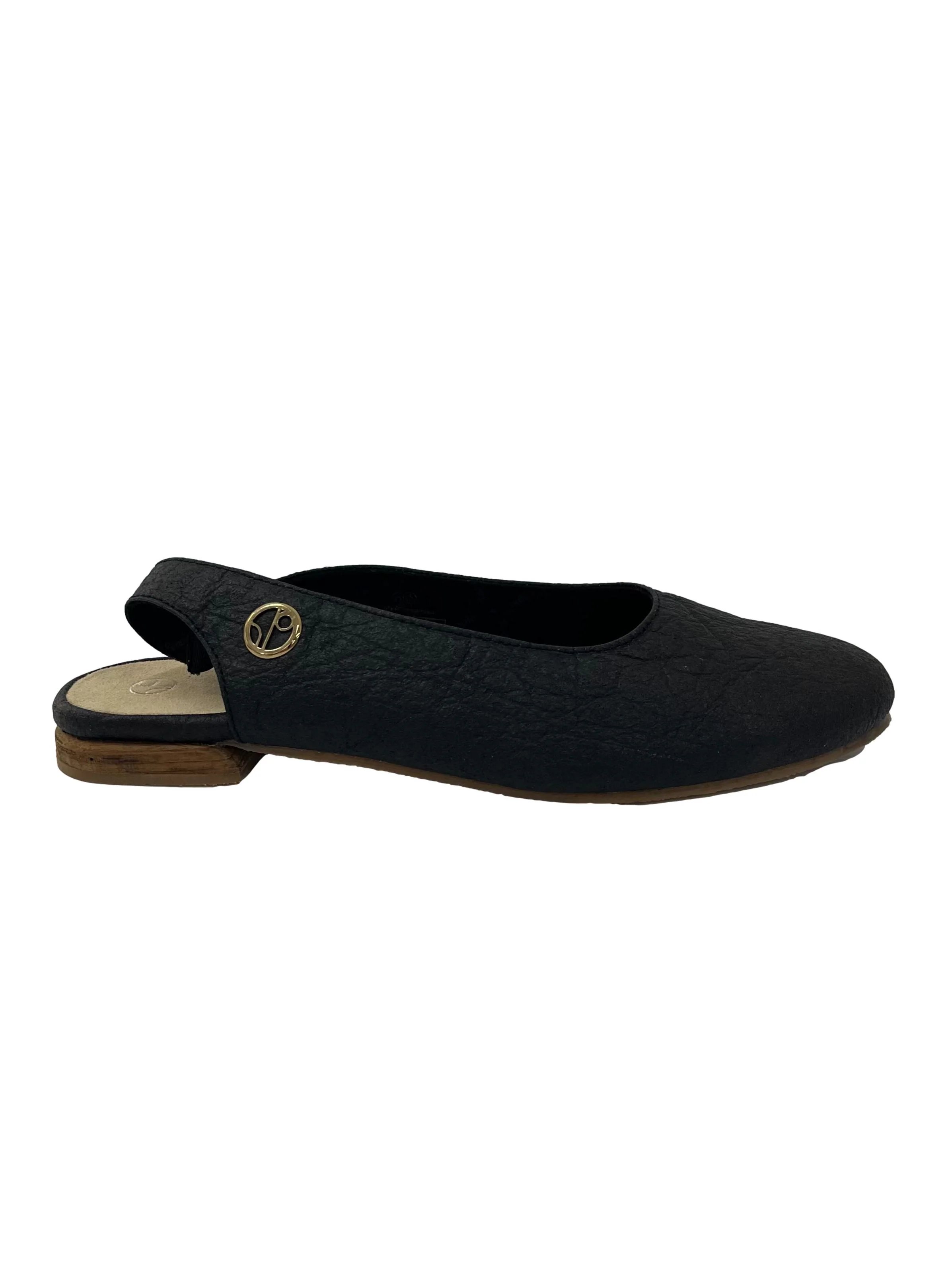 Charcoal Black Cannes Slingback Flat CSN - Image 4