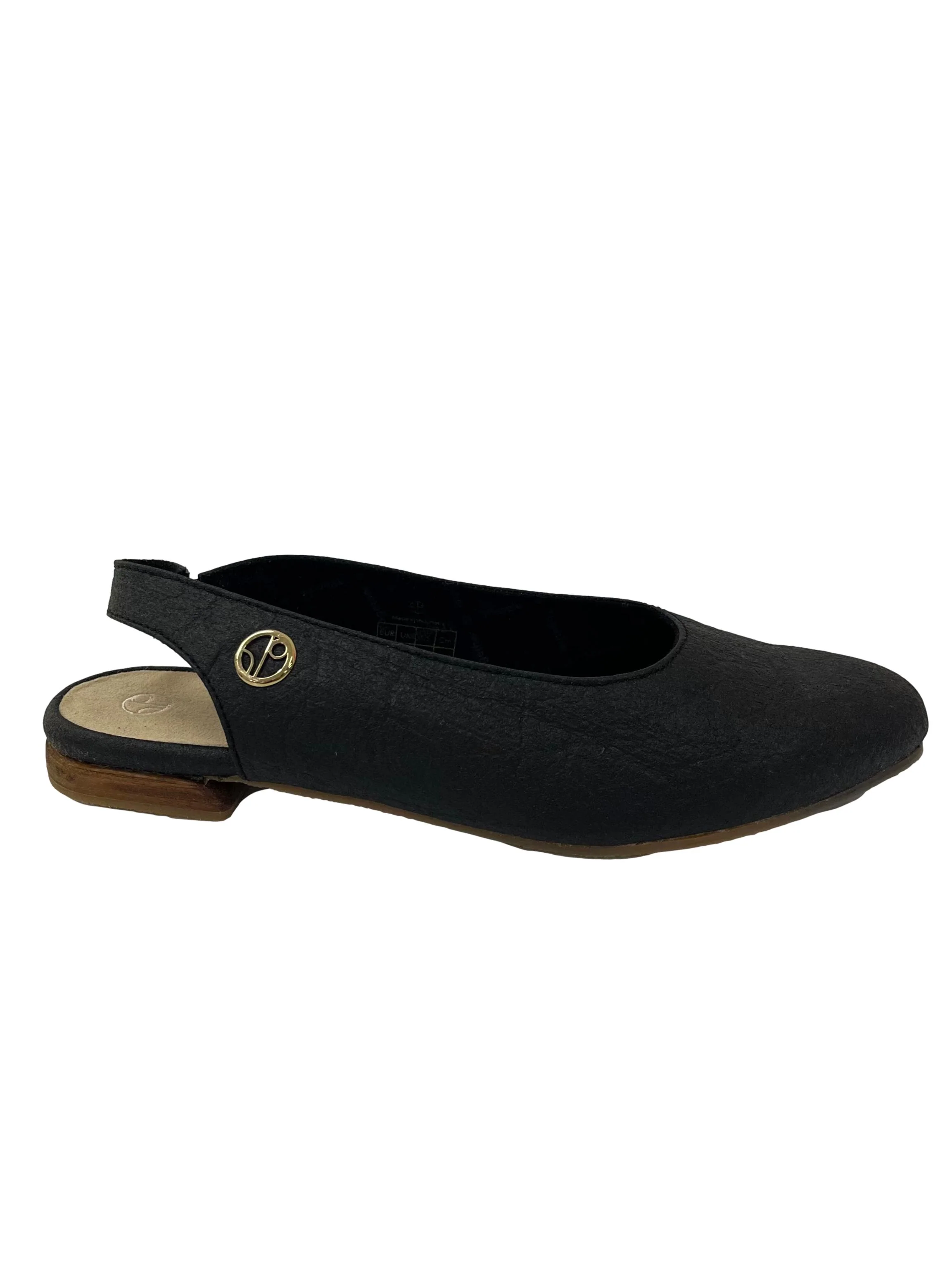 Charcoal Black Cannes Slingback Flat CSN - Image 4
