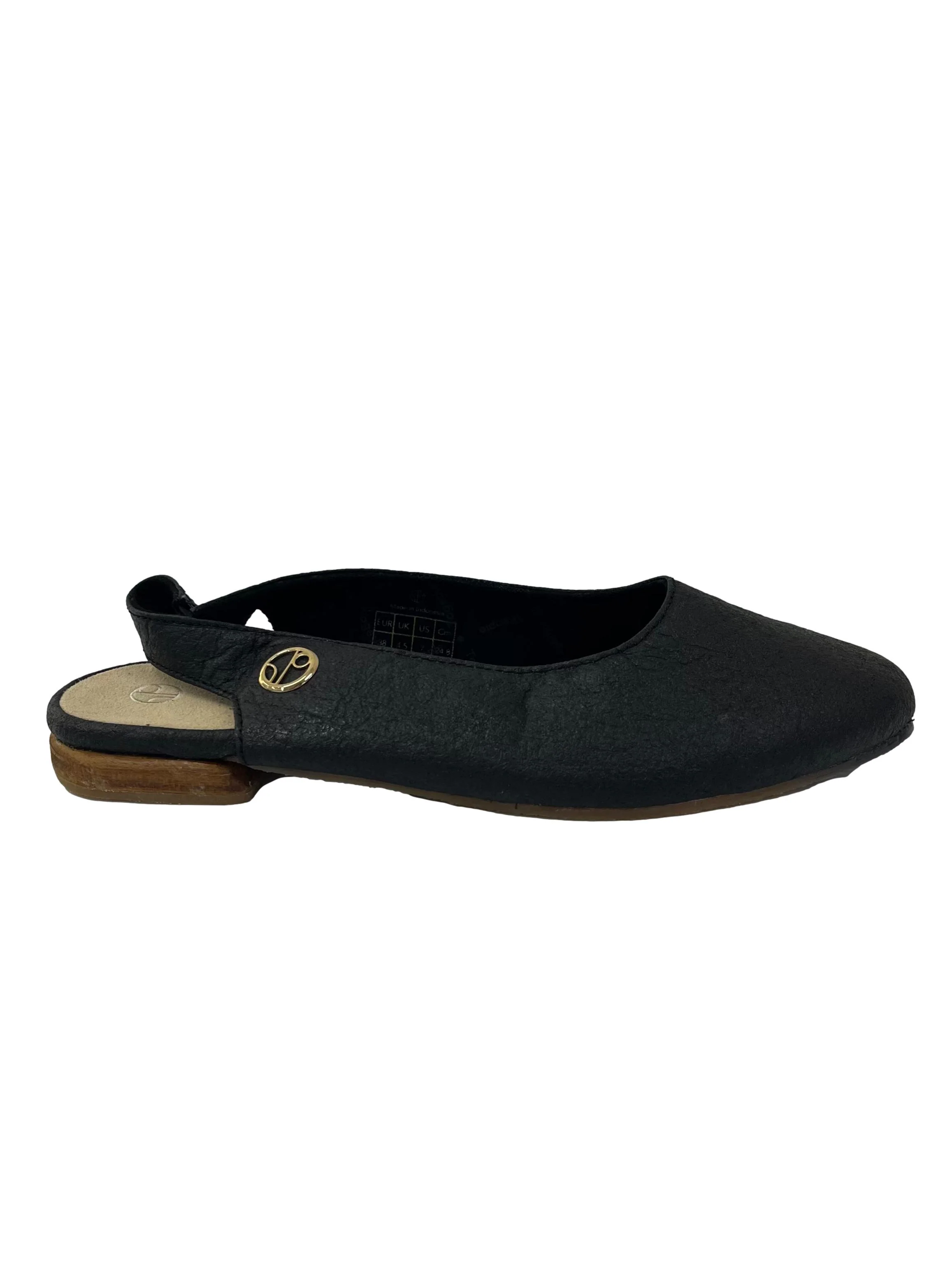 Charcoal Black Cannes Slingback Flat CSN - Image 4