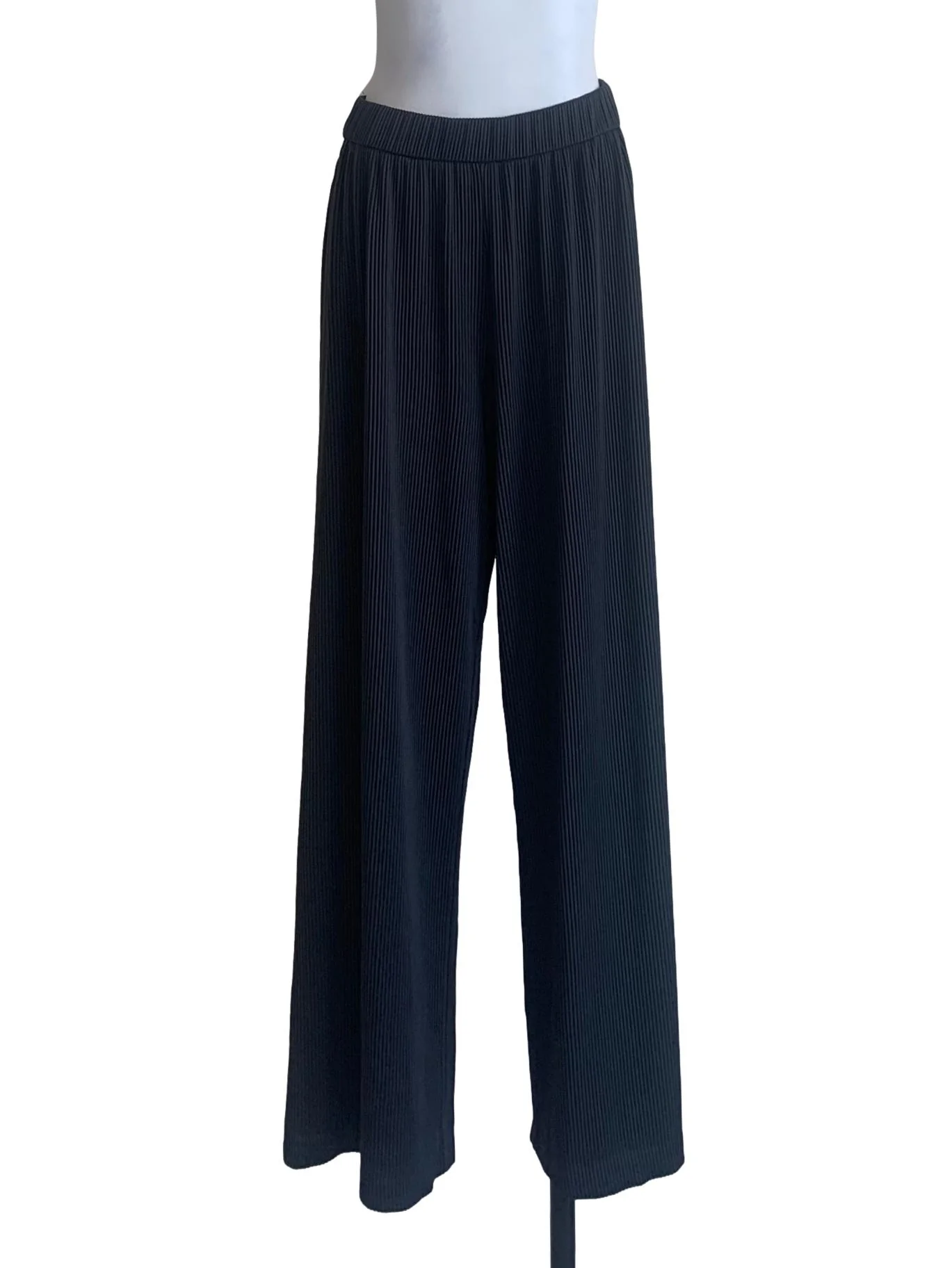 Charcoal Black Pleated Pants