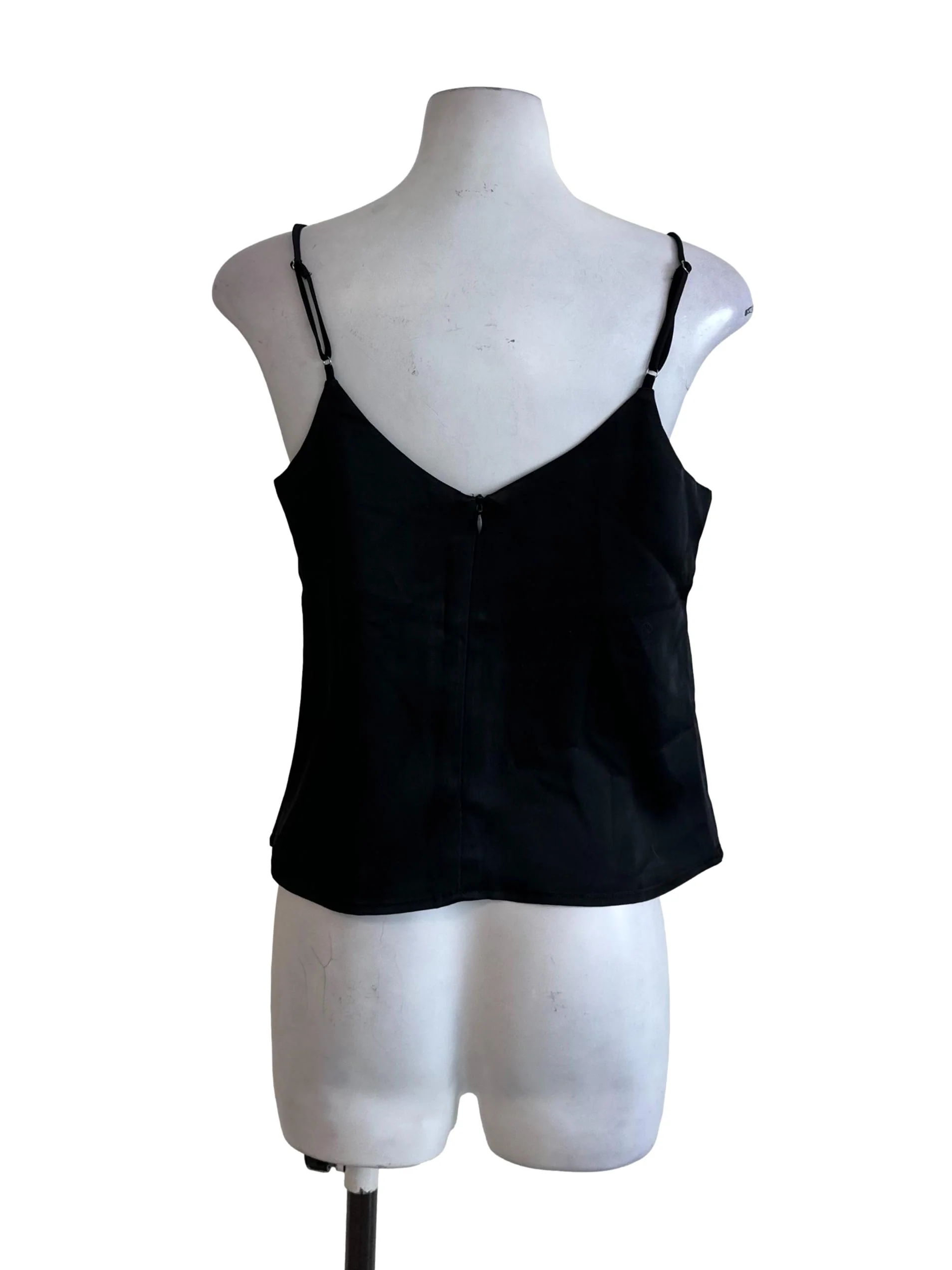Charcoal Black Spaghetti Strap Casual Top - Image 2