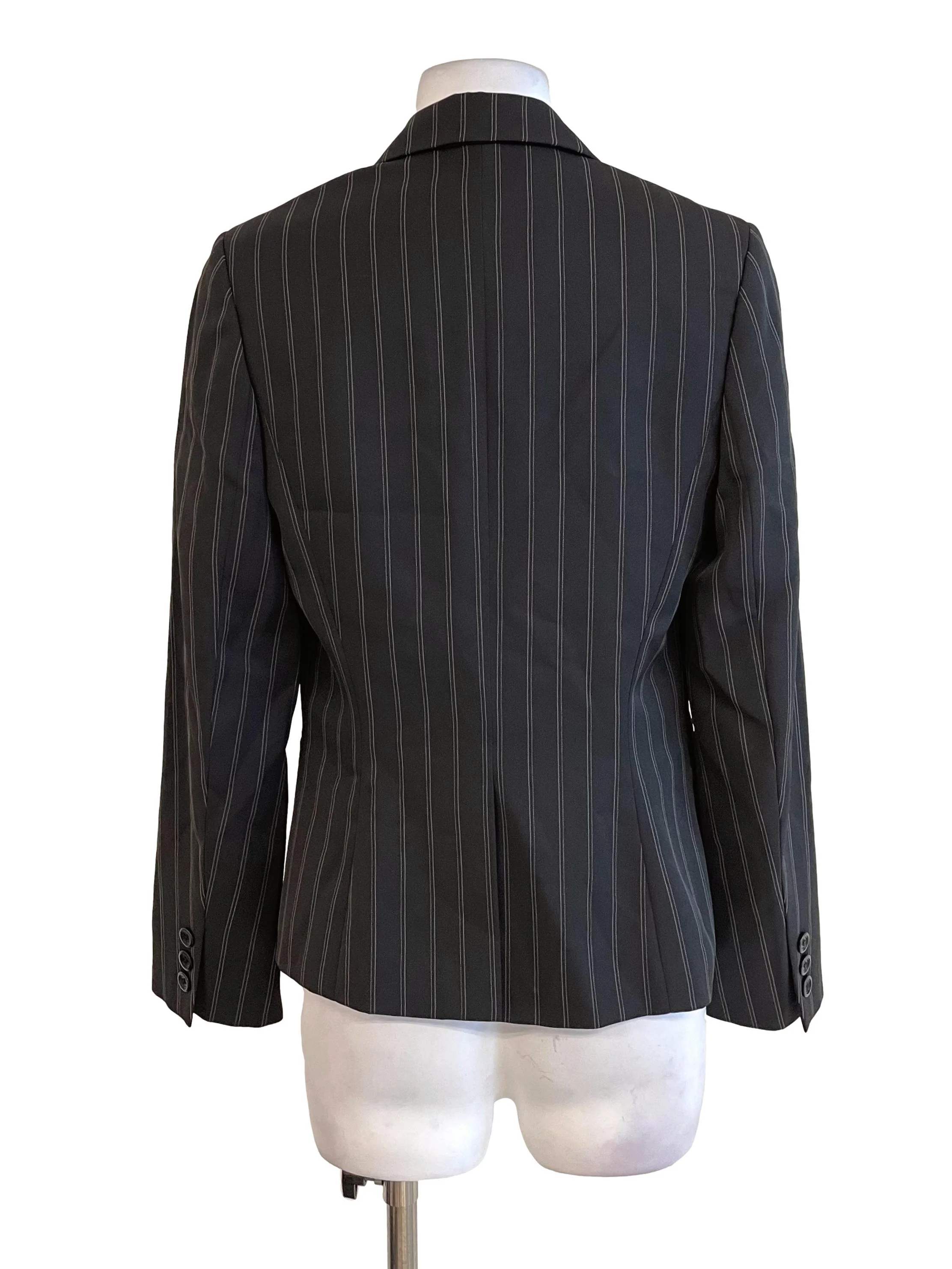 Charcoal Stripe Skinny Blazer - Image 2