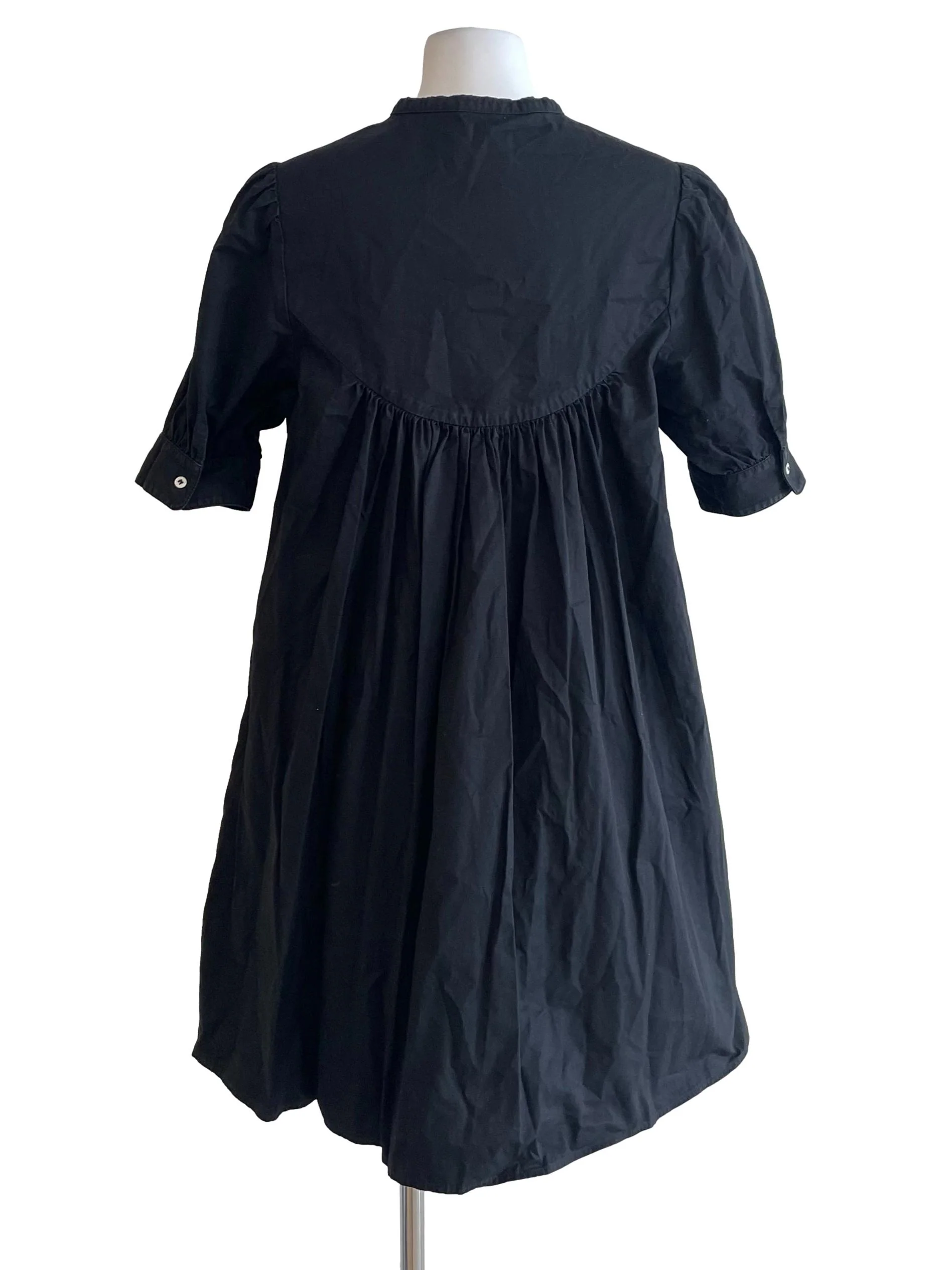 Charcoal Tunic Puff Sleeves Shirt Dress OSN - Image 2