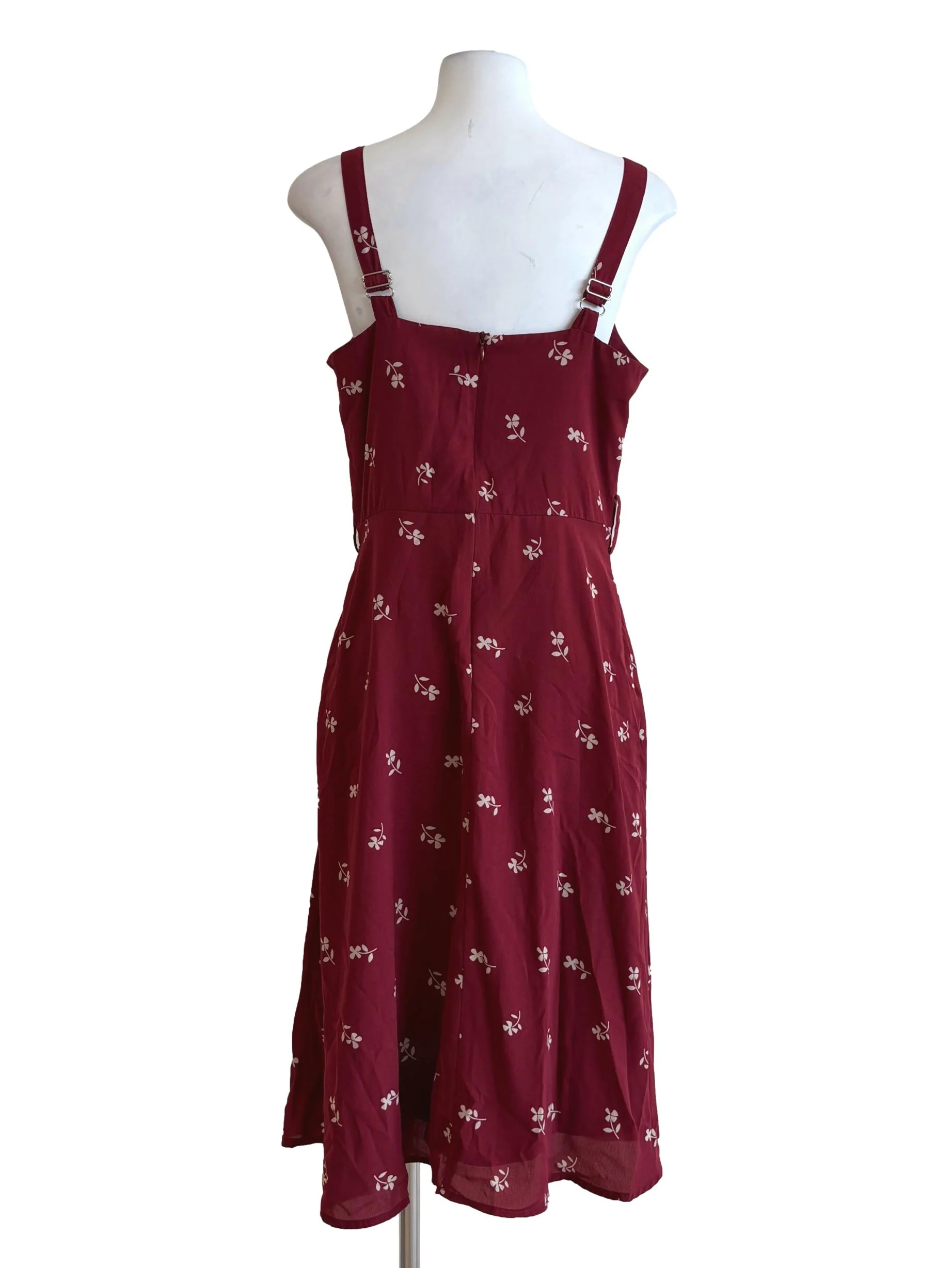 Cherry Red Apron Printed A-Line Dress - Image 2