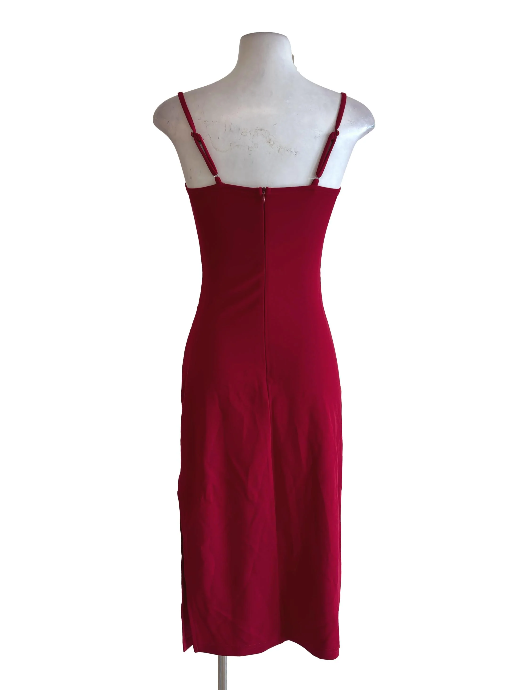 Cherry Red Slip Midi Dress - Image 2