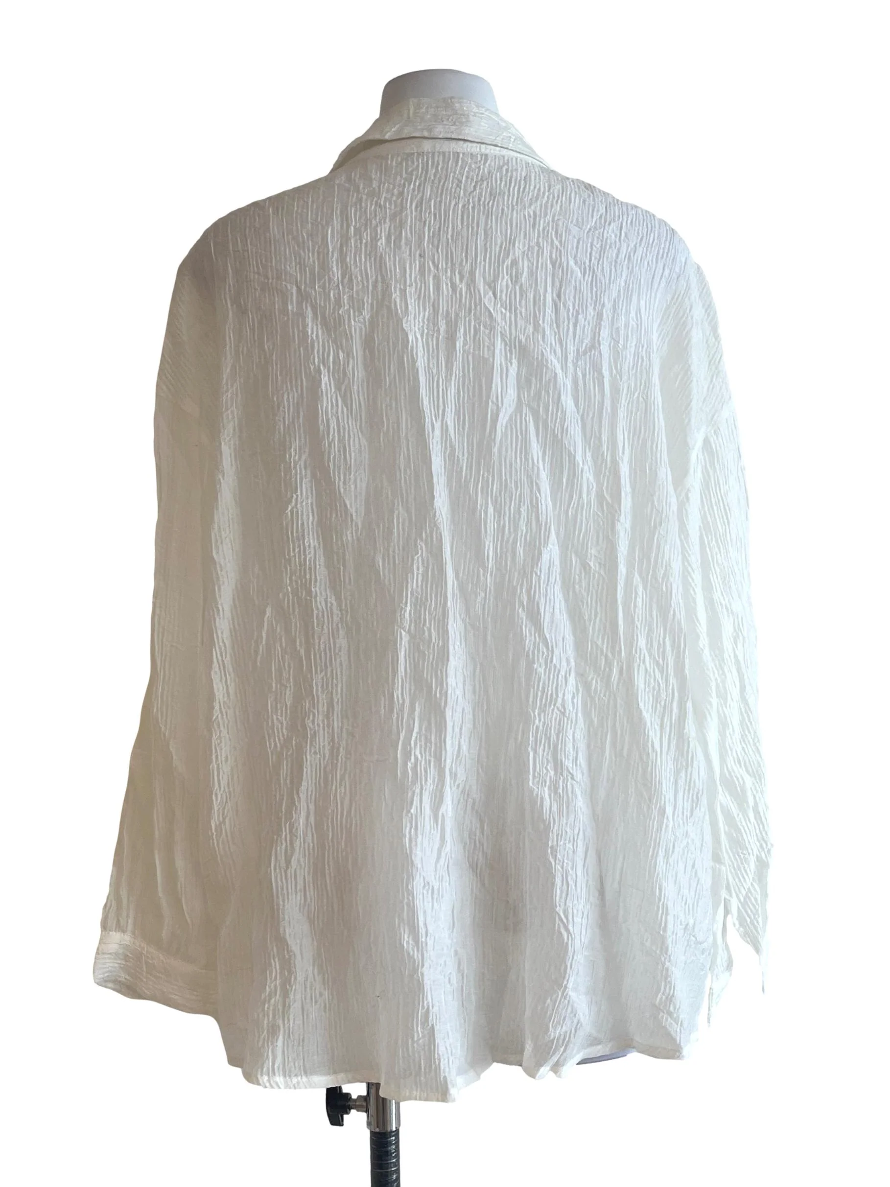 Chiffon White Long Sleeve Shirt - Image 2