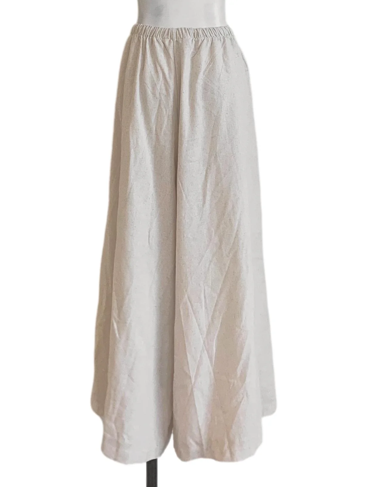 Chiffon White Wide Leg Pants - Image 2