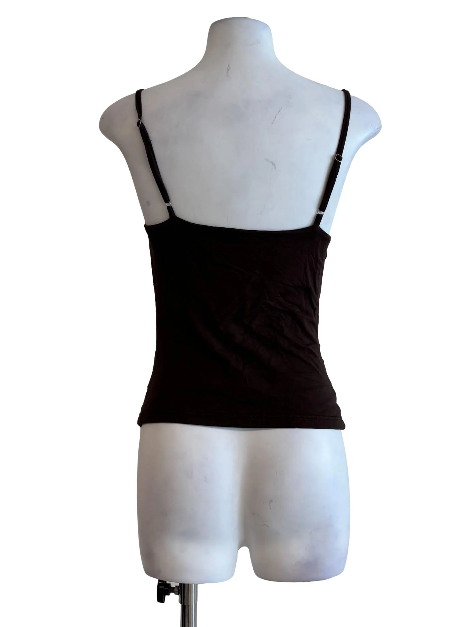 Chocolate Fitted Cowl Top - Image 2