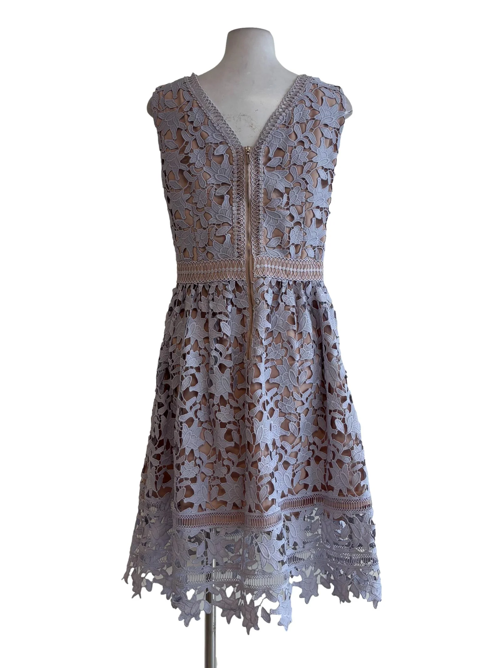 Chrome Grey Lace Wheat Inner Dress - Image 2